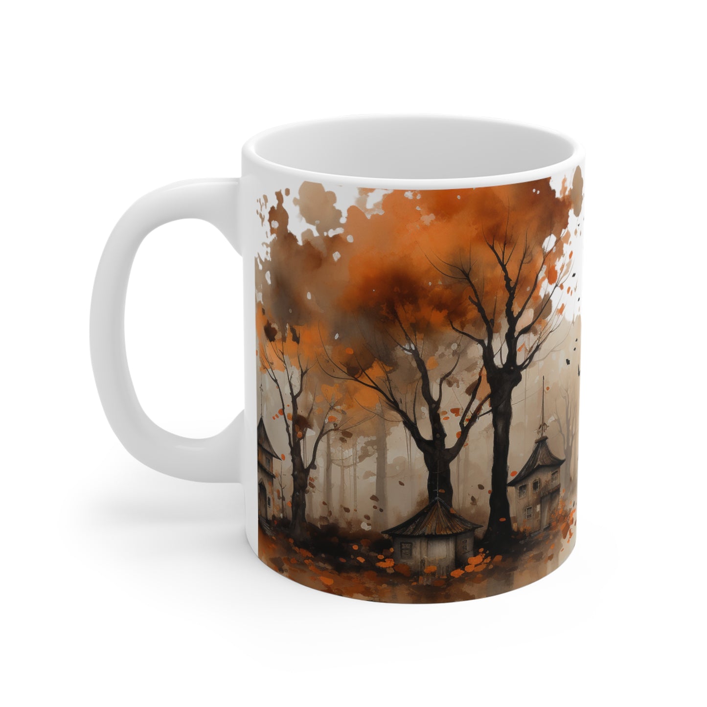 Strength | Autumn Fall Coffee Mug | Rustic Fall Mug | Watercolor Fall Mug