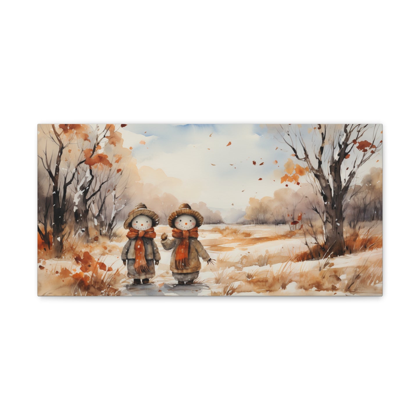 Winter Scarecrows | Frosty Friendship Collection | Holiday decor | Christmas Wall Art | Retro Art | Christmas
