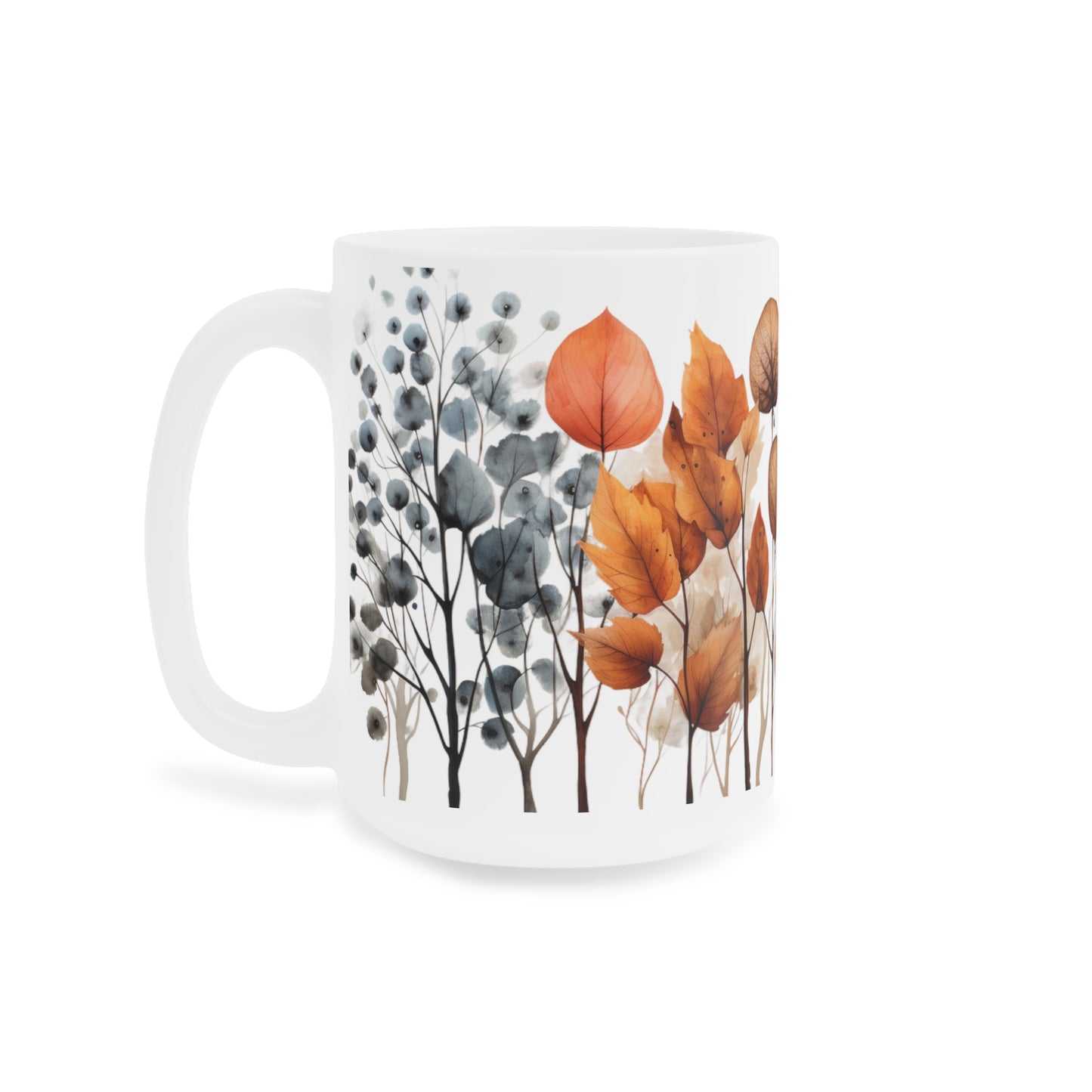 Autumn Turning #3 | Autumn Fall Coffee Mug | Rustic Fall Mug | Watercolor Fall Mug