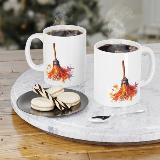 Halloween Witch's broom Ceramic Mugs (11oz\15oz\20oz)