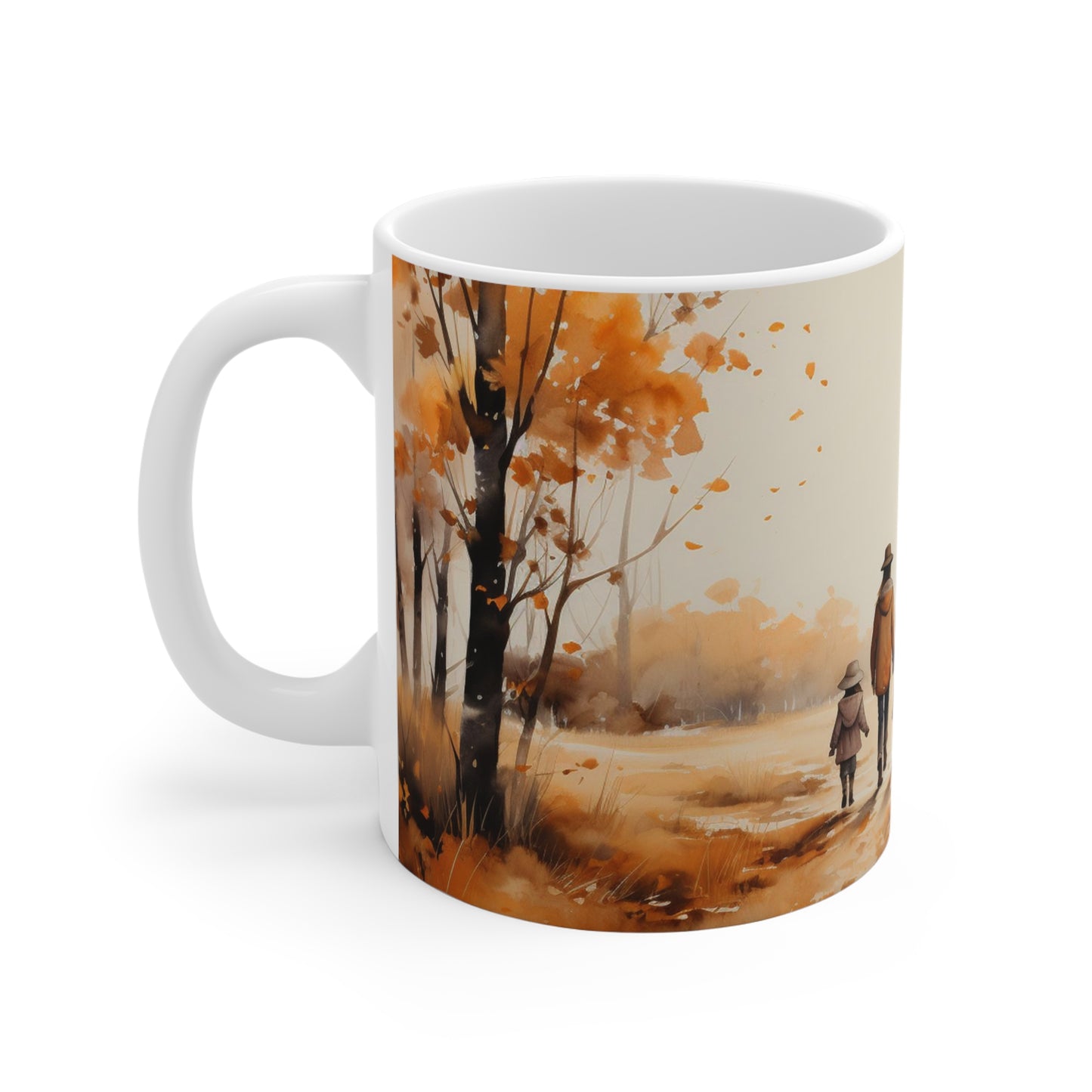 Sisters | Autumn Fall Coffee Mug | Rustic Fall Mug | Watercolor Fall Mug