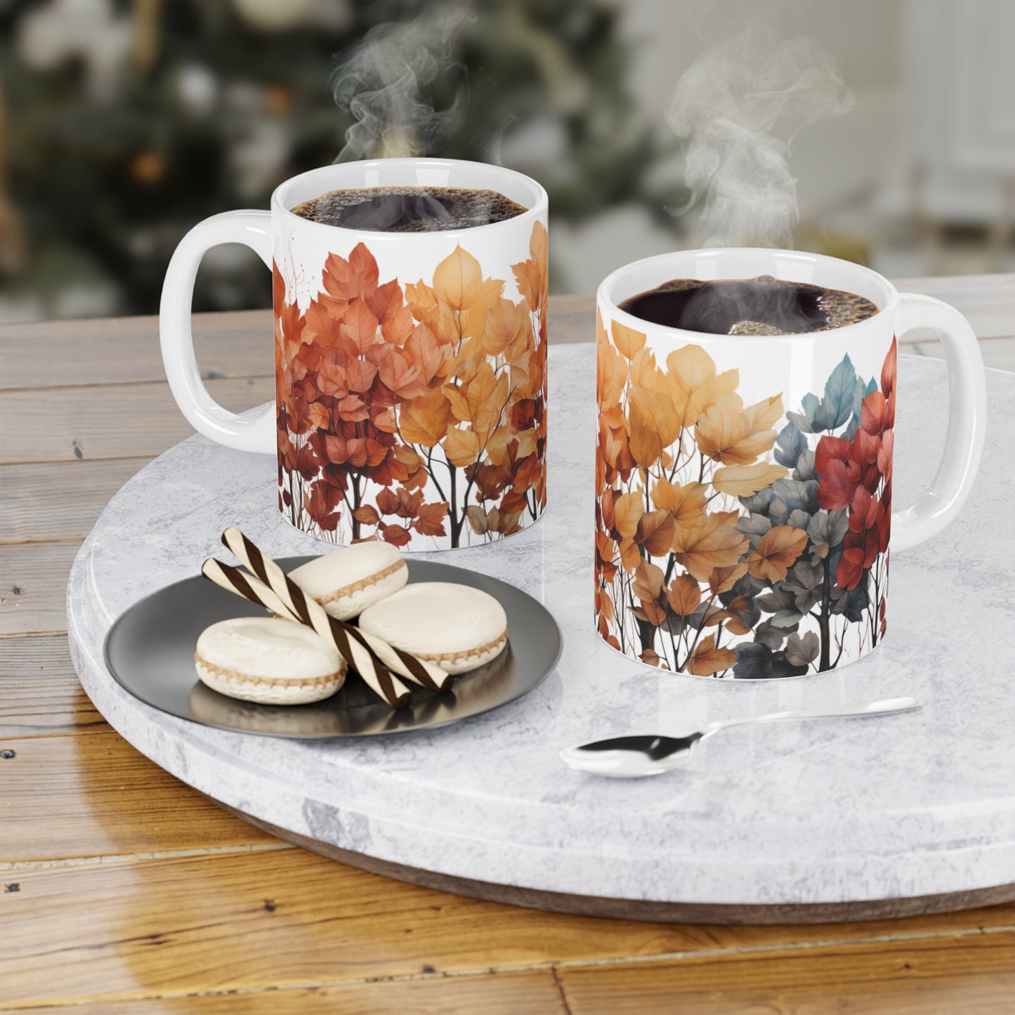 Autumn Leaves #2 | Autumn Fall Coffee Mug | Rustic Fall Mug | Watercolor Fall Mug