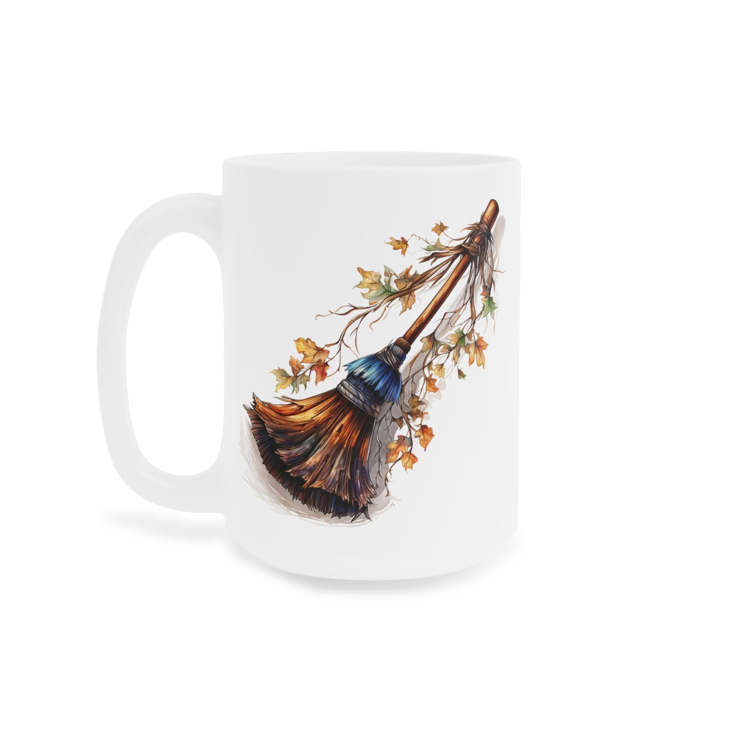 Halloween Autumn Witch's Broom Ceramic Mugs (11oz\15oz\20oz)