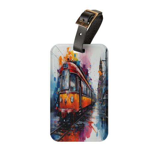 Streetcar Sojourn Luggage Tag | Artistic Journey Collection | Christmas Vacation | Luggage Tags | Travel Tags