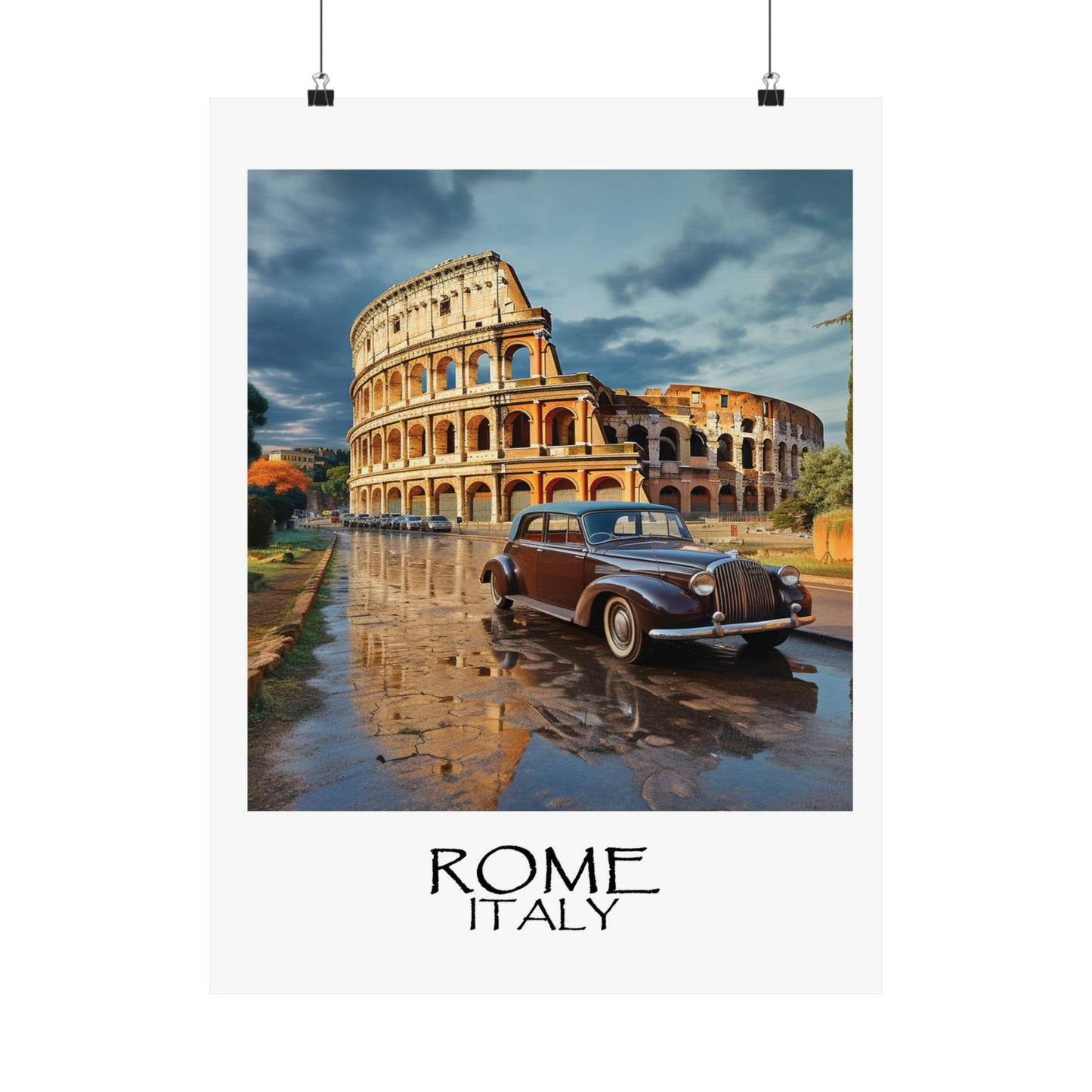 Travel unique poster | Colosseum, Rome, Italy | 1920s Art Deco Wall Art | Retro Wall Art