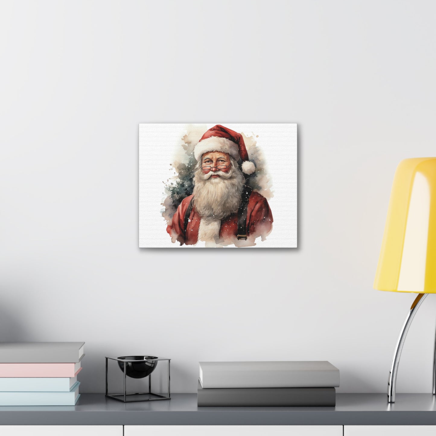 Gentle Gaze | Santa's Canvas Chronicles | Holiday decor | Christmas Wall Art | Retro Art | Christmas