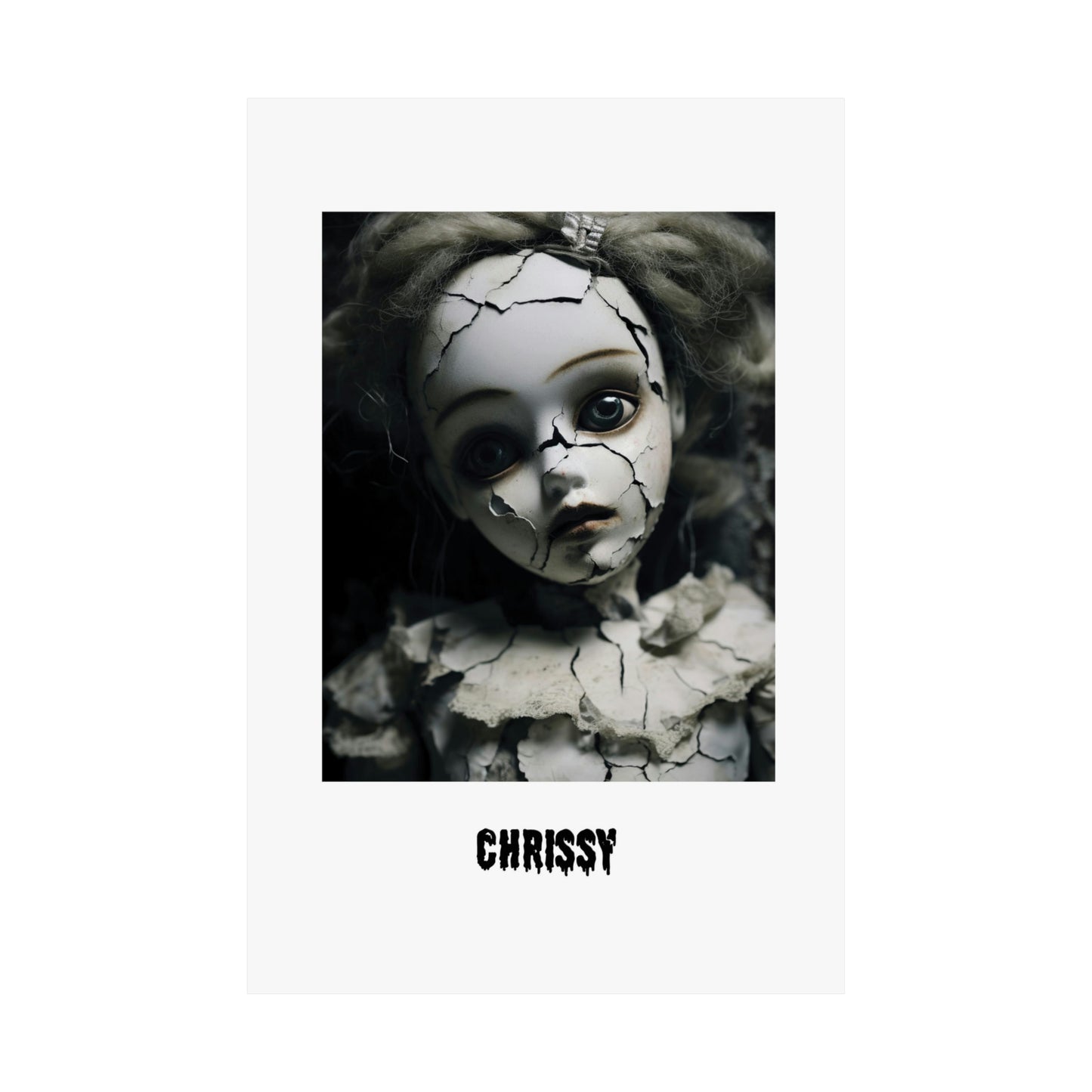 Halloween unique poster | Creepy Doll | Chrissy | Halloween Wall Art