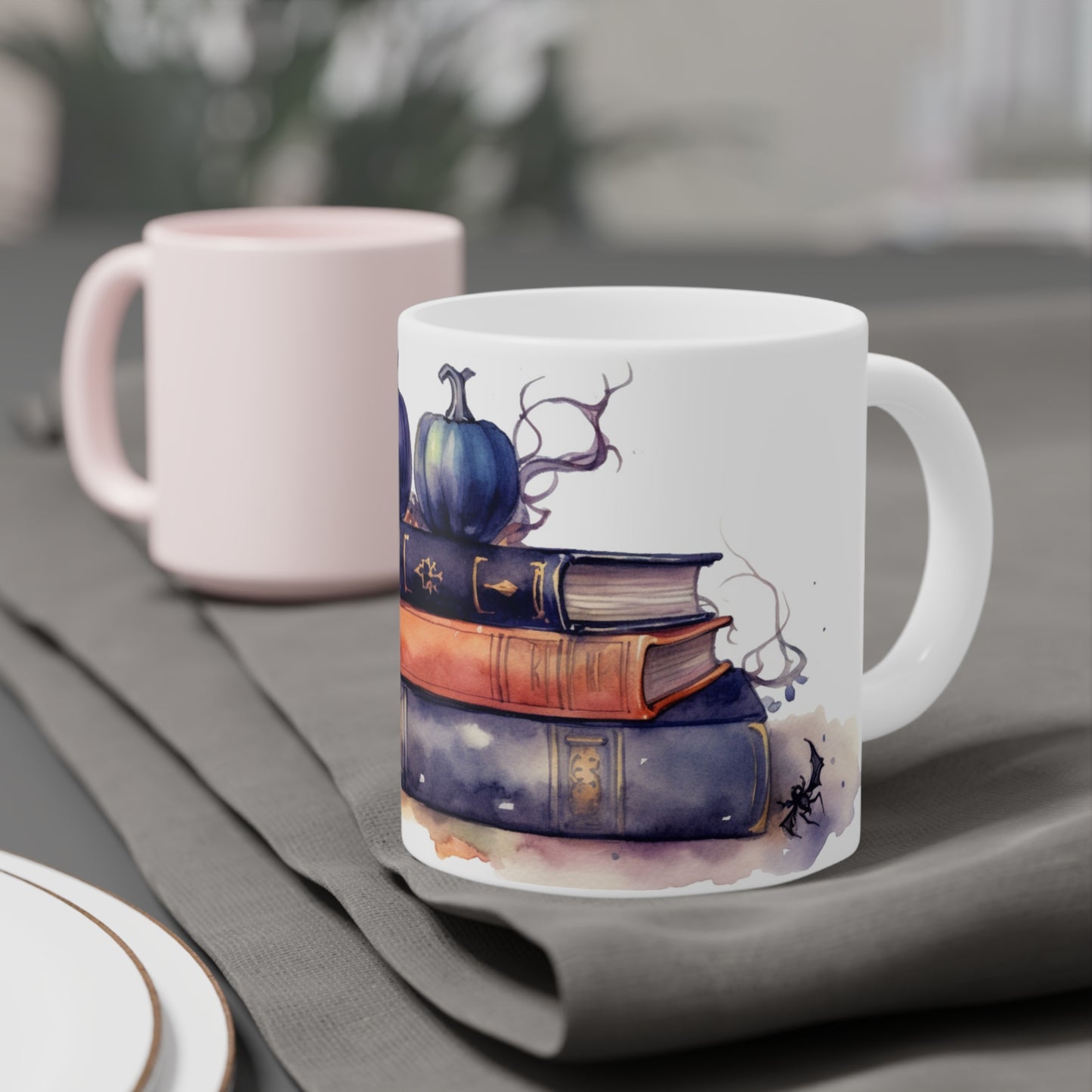 Halloween Spellbooks & Pumpkins Ceramic Mugs (11oz\15oz\20oz)