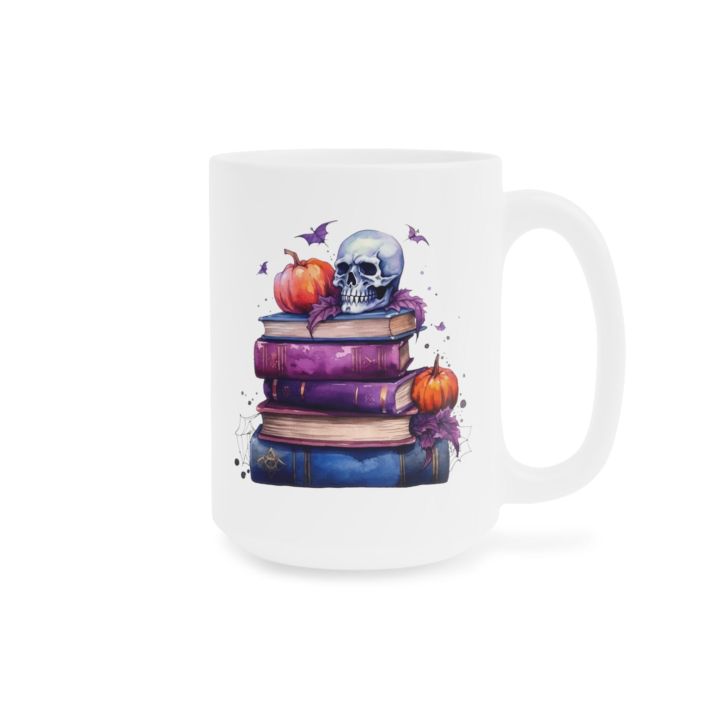 Halloween Spellbooks with Skeleton Ceramic Mugs (11oz\15oz\20oz)