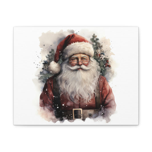 Gift Giver's Grin | Santa's Canvas Chronicles | Holiday decor | Christmas Wall Art | Retro Art | Christmas