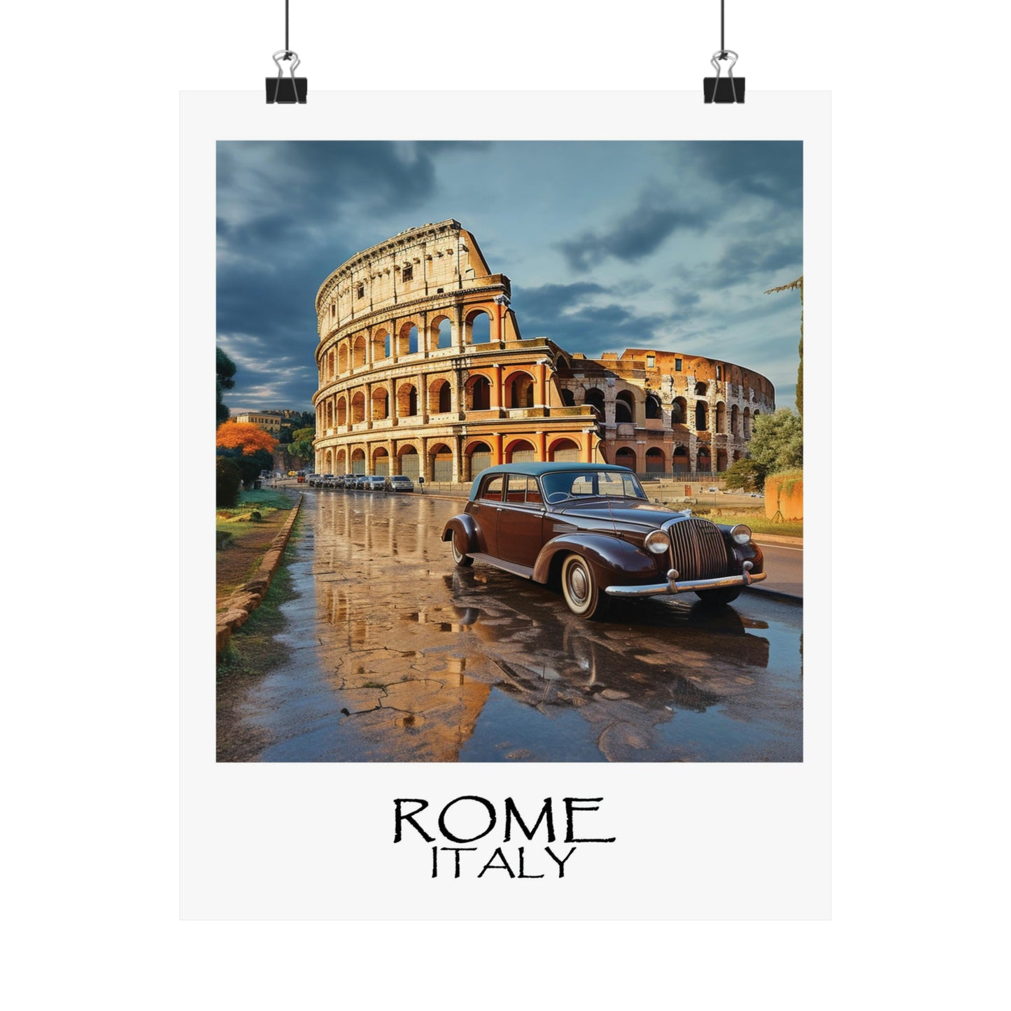 Travel unique poster | Colosseum, Rome, Italy | 1920s Art Deco Wall Art | Retro Wall Art