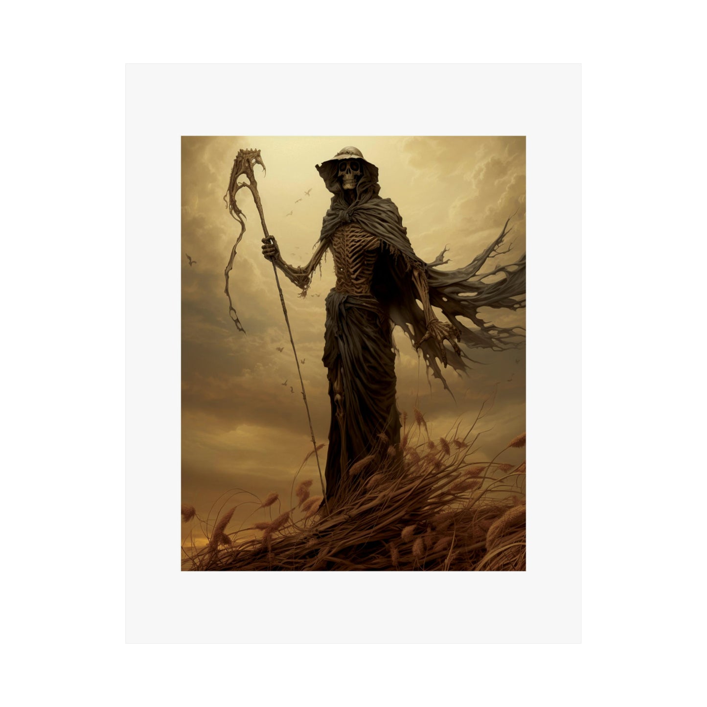 Halloween unique poster | Skeletal Reaper | Halloween Wall Art