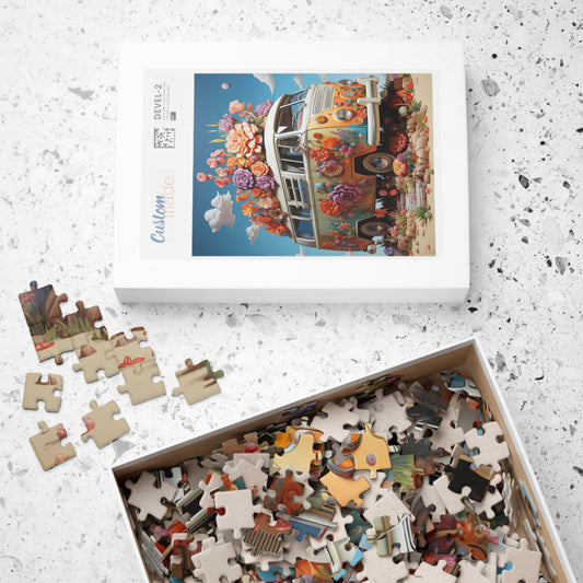 Flower Bonanza Bus puzzle | Boho Jigsaw Collection | 500-piece Puzzle | Boho | jigsaw puzzle | games