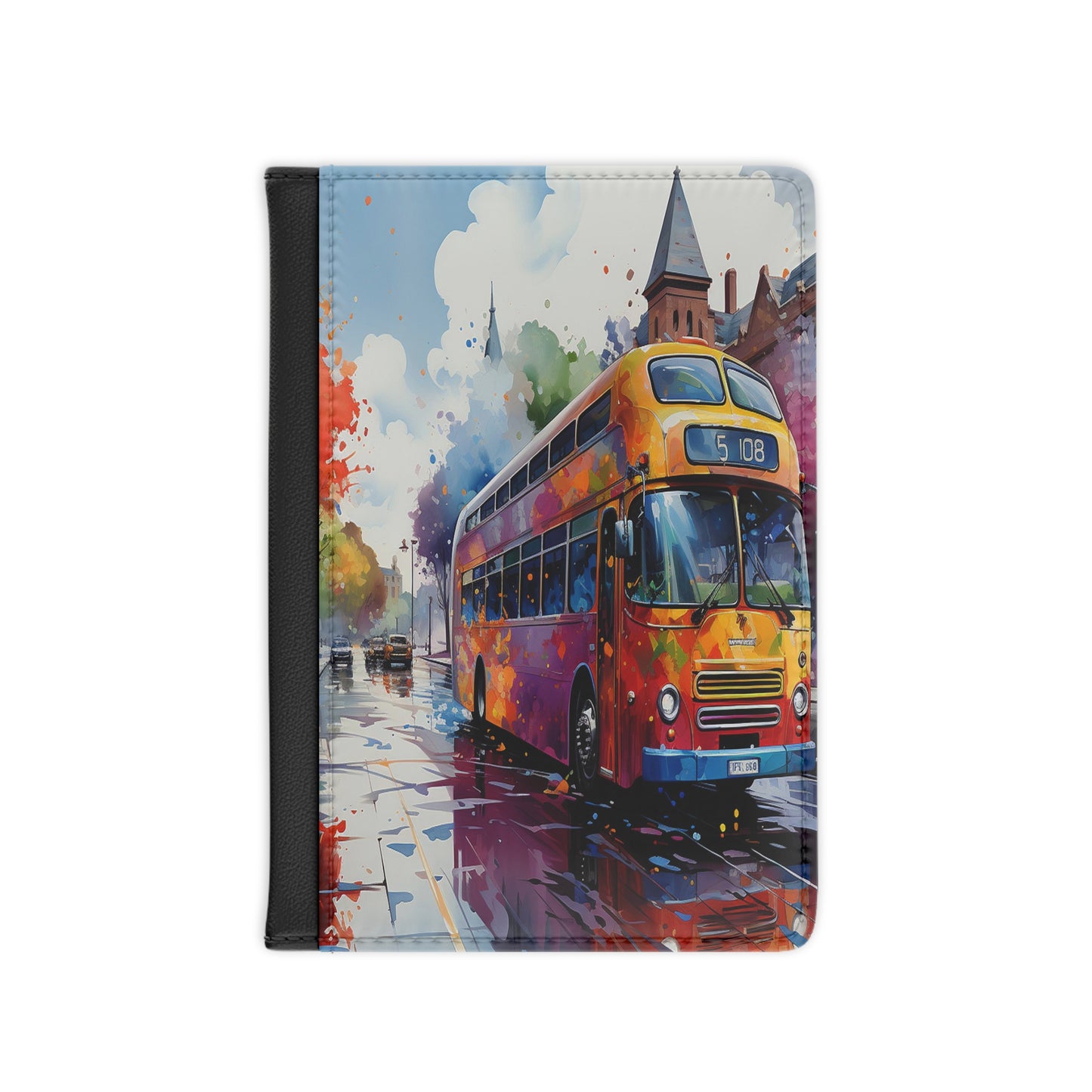 Double-Decker Adventure Passport Cover | Voyage of Colors Collection | Passport Covers | Travel accessories | Christmas gift