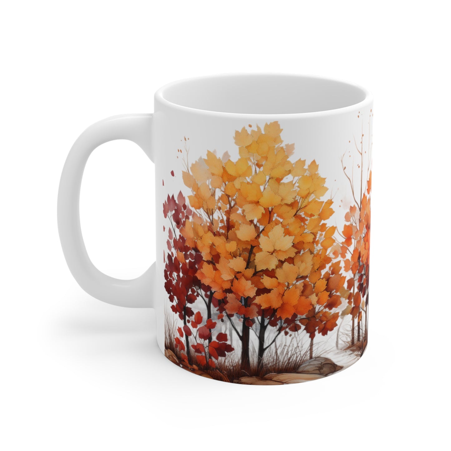 Autumn Turning #4 | Autumn Fall Coffee Mug | Rustic Fall Mug | Watercolor Fall Mug