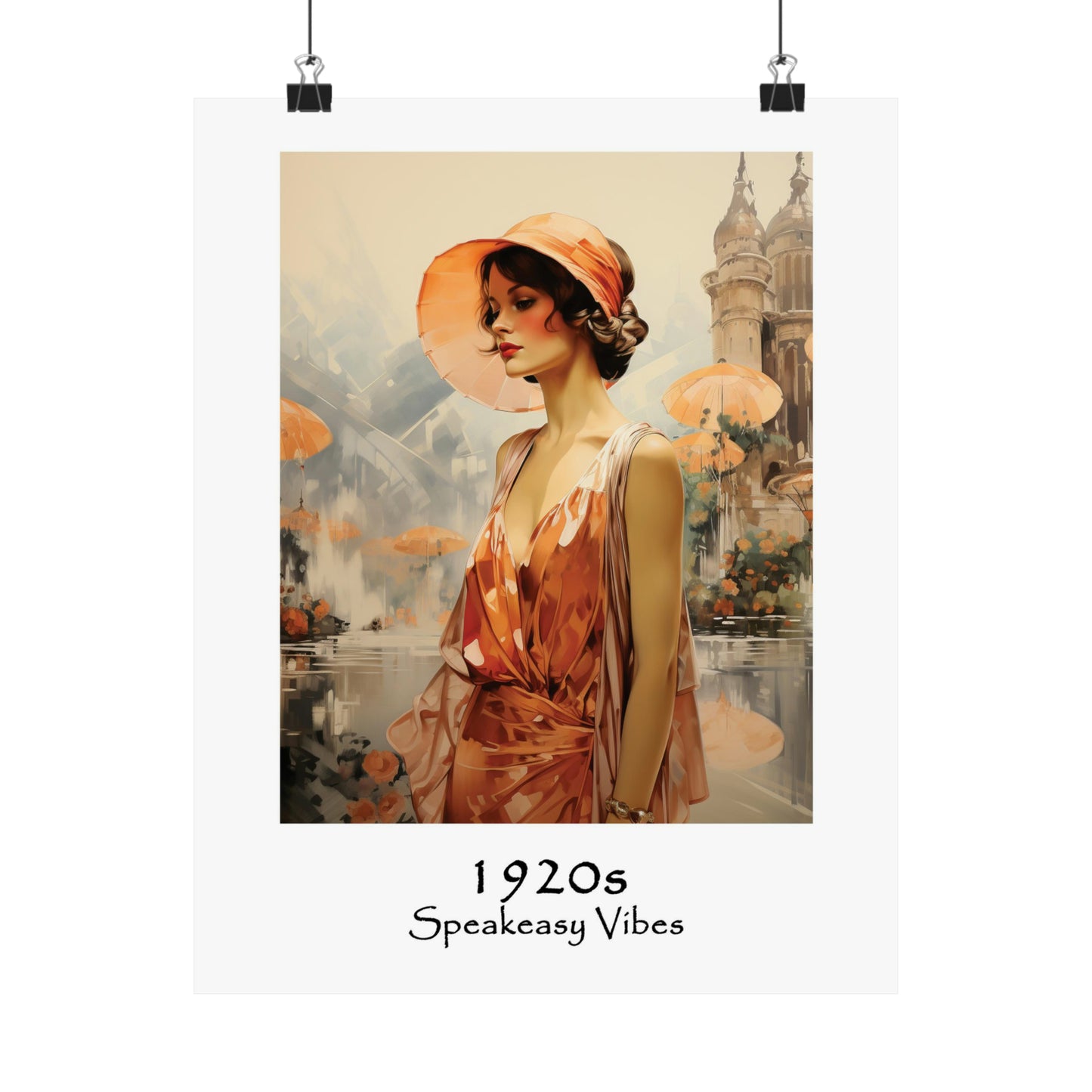 Unique Travel poster | Speakeasy Vibes | 1920s Girl |1920s Art Deco Wall Art | Retro Wall Art