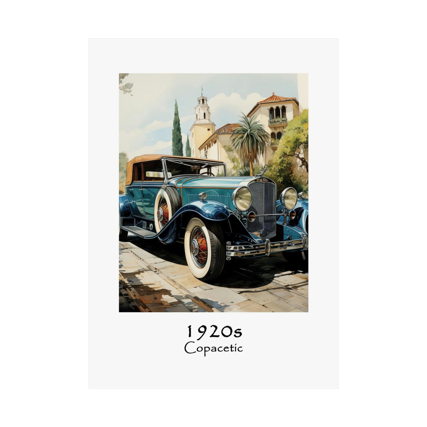 Unique Travel poster | the Copacetic | Vintage cars |1920s Art Deco Wall Art | Retro Wall Art
