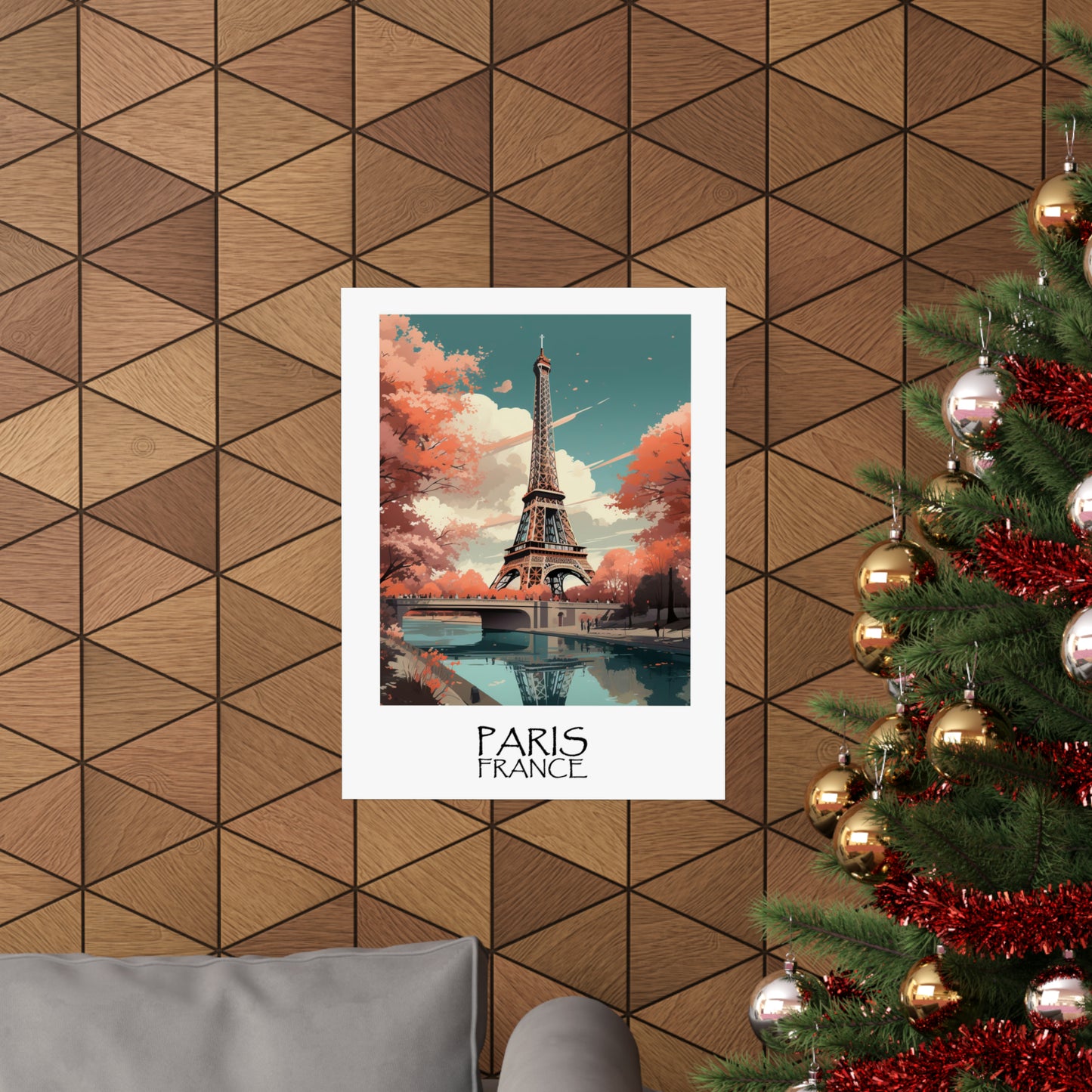 Unique Travel poster | Parisian Charm | Paris, France | Eiffel Tower | 1920s Art Deco Wall Art | Retro Wall Art