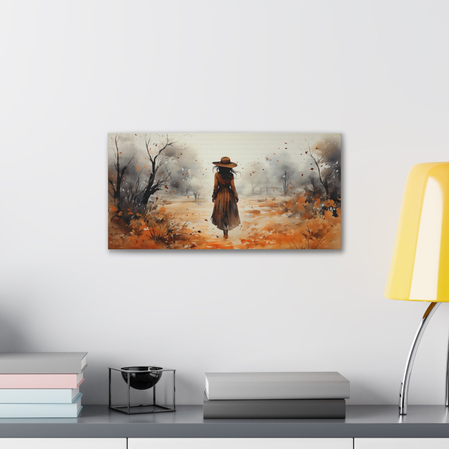 Solo  | Autumn Wall Art Canvas | Rustic Fall Print | Watercolor Wall Art | Fall Decor