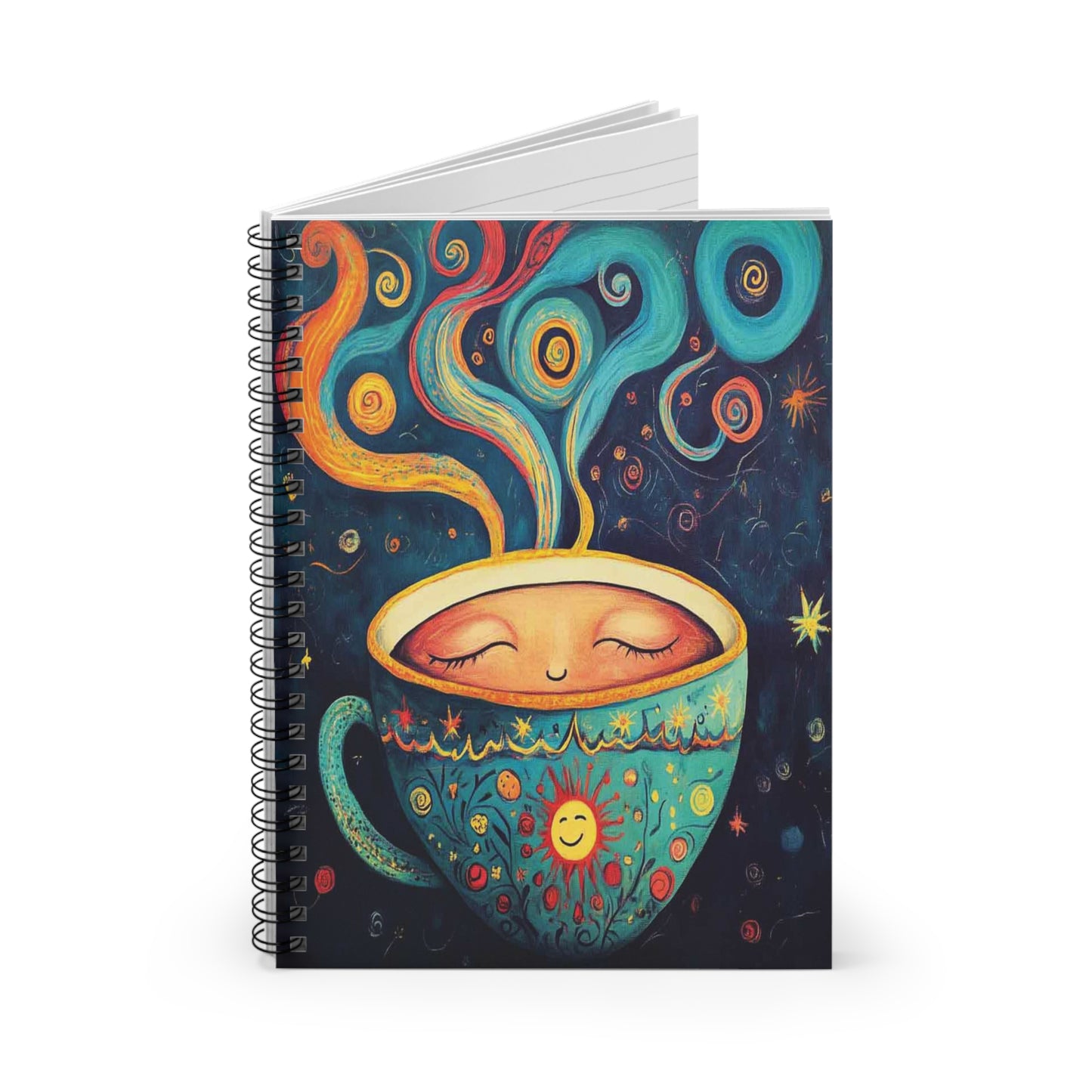 Happy Coffee | Journals | Morning Journaling | Spiral Notebook - Ruled Line | Devotional | Meditations