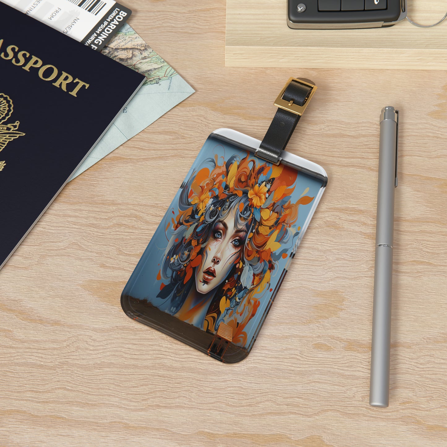 Boho Street Canvas Luggage Tag | Artistic Journey Collection | Christmas Vacation | Luggage Tags | Travel Tags