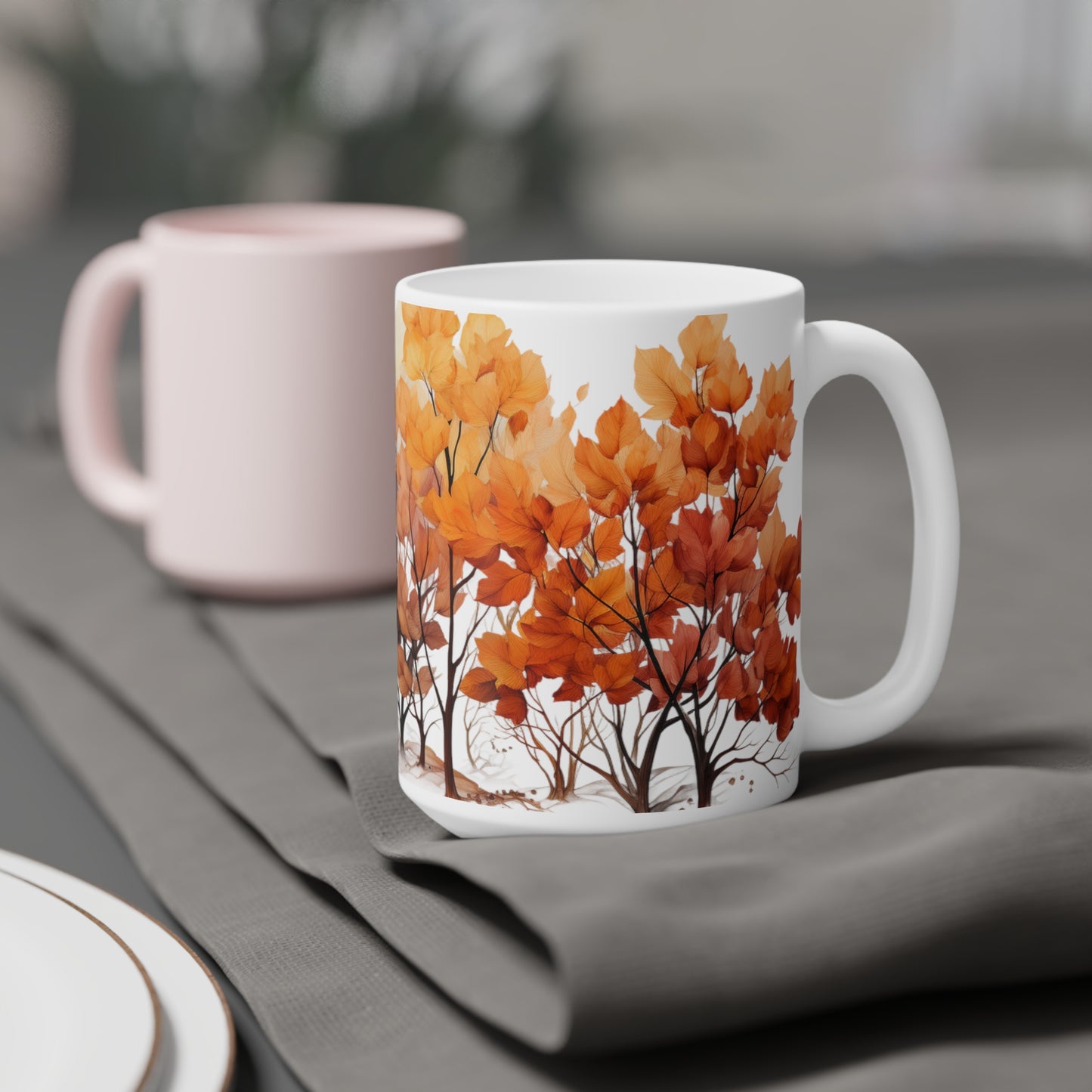 Autumn Turning | Autumn Fall Coffee Mug | Rustic Fall Mug | Watercolor Fall Mug