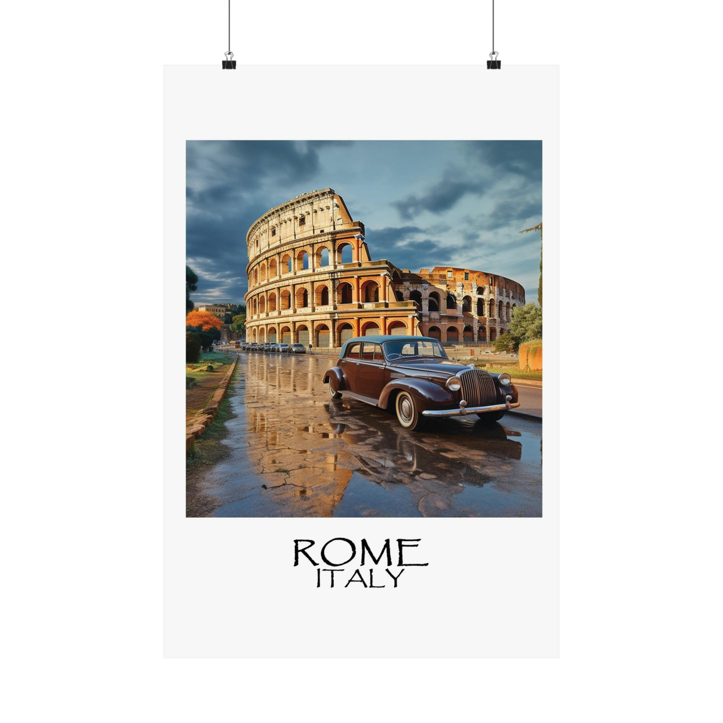 Travel unique poster | Colosseum, Rome, Italy | 1920s Art Deco Wall Art | Retro Wall Art