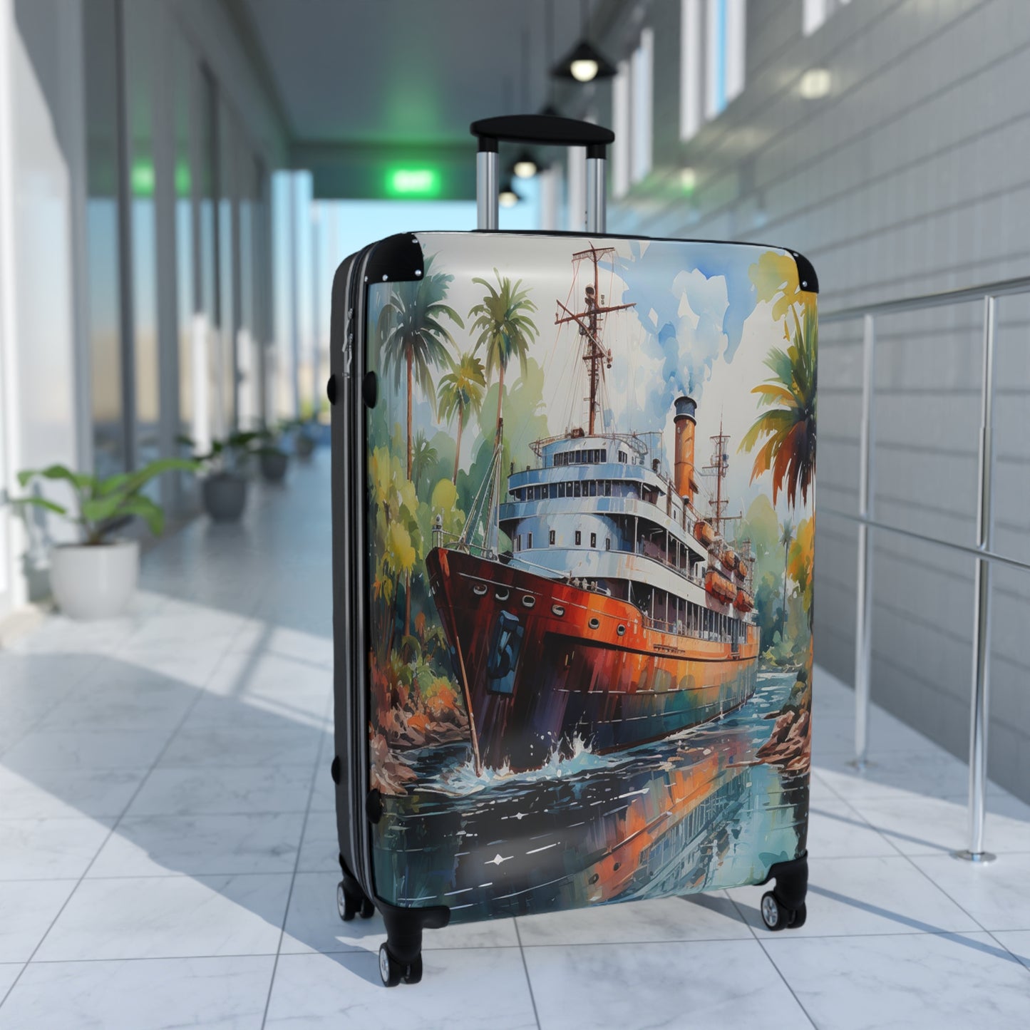 Tropical Voyage Luggage | Nautical Escape Collection | Christmas vacation | Travel Luggage | Suitcase | Cruise