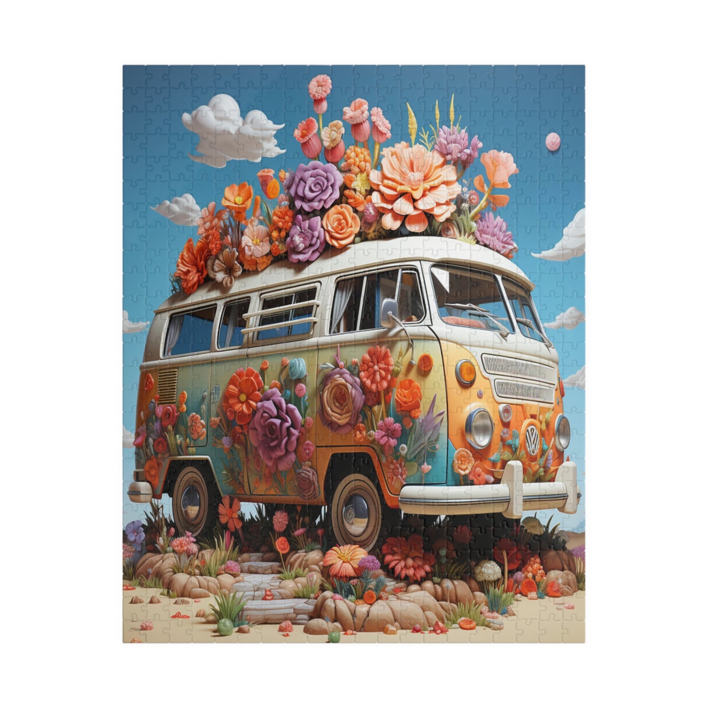 Flower Bonanza Bus puzzle | Boho Jigsaw Collection | 500-piece Puzzle | Boho | jigsaw puzzle | games