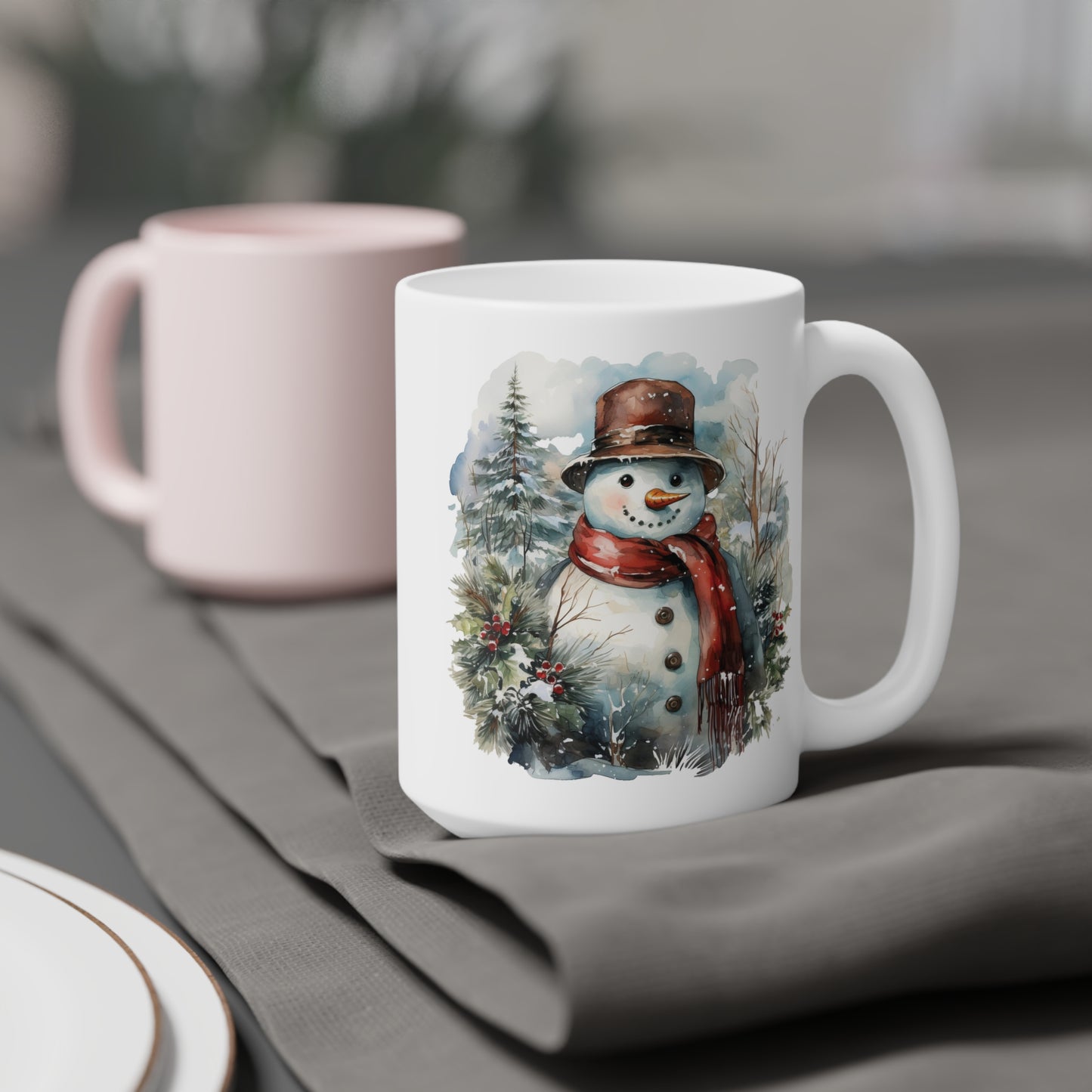 Snowman Serenade | Christmas Coffee Mugs | Coffee Ceramic Mugs (11oz\15oz\20oz) | Coffee Mugs