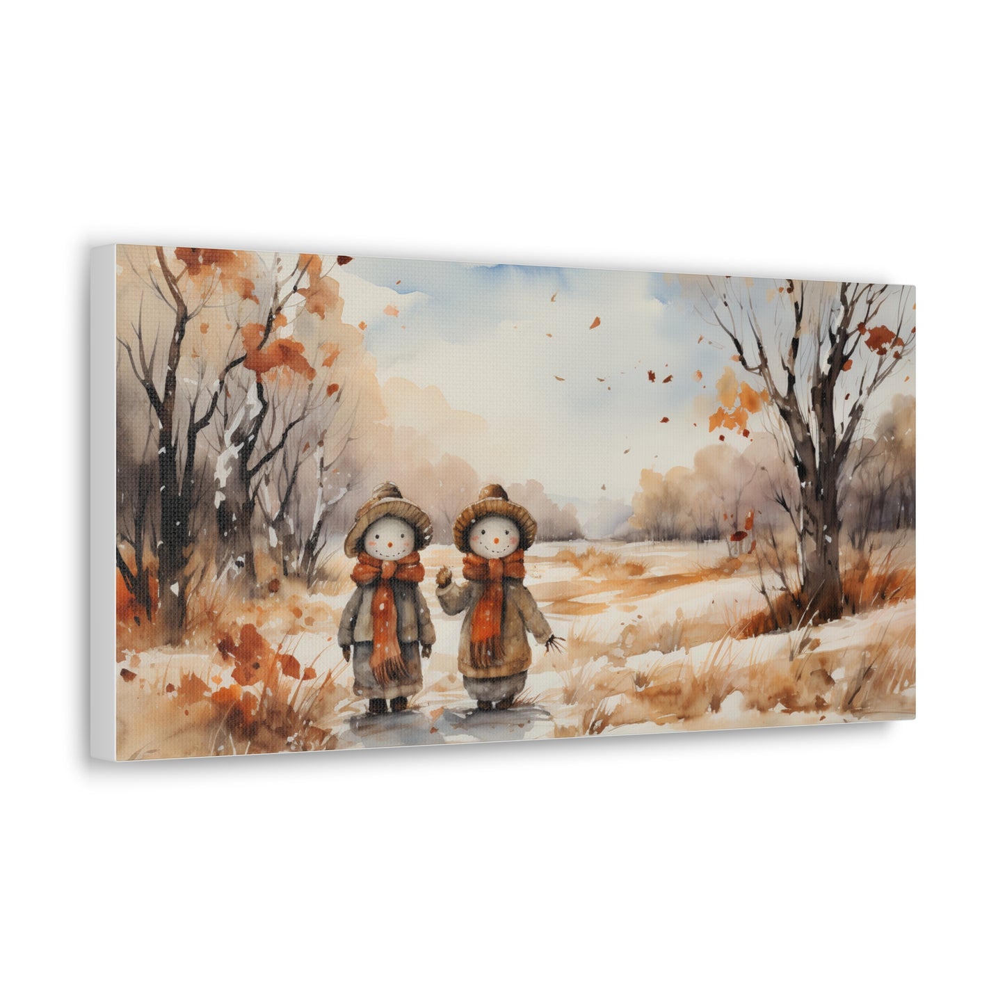 Winter Scarecrows | Frosty Friendship Collection | Holiday decor | Christmas Wall Art | Retro Art | Christmas