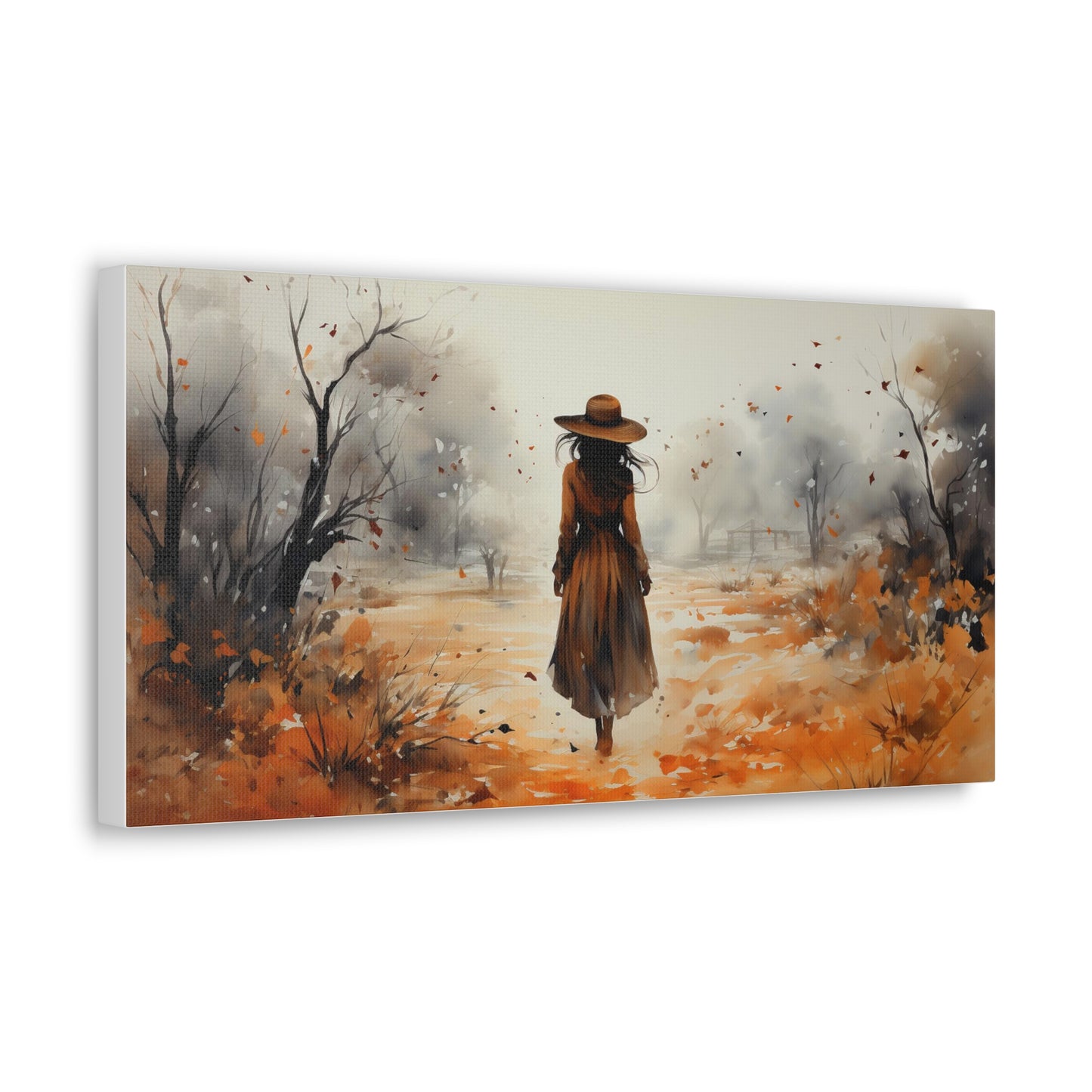 Solo  | Autumn Wall Art Canvas | Rustic Fall Print | Watercolor Wall Art | Fall Decor