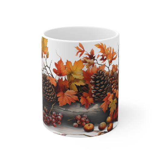 The Nature of Fall | Autumn Fall Coffee Mug | Rustic Fall Mug | Watercolor Fall Mug