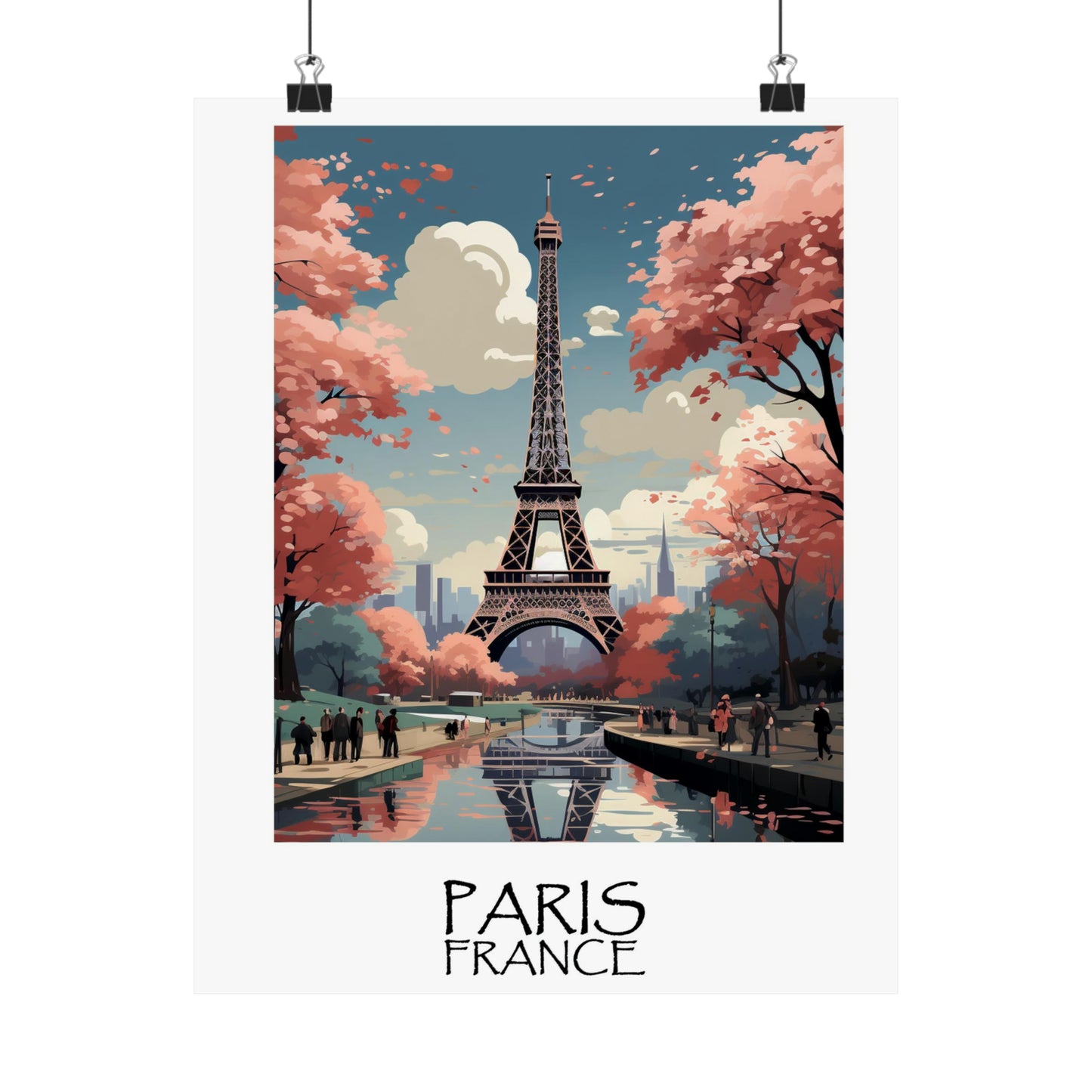 Unique Travel poster| Eiffel Elegance | Paris, France | Eiffel Tower | 1920s Art Deco Wall Art | Retro Wall Art