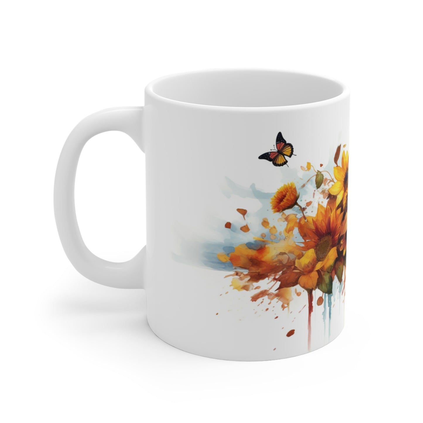 Sunflowers & Butterflies Ceramic Mugs (11oz\15oz\20oz)