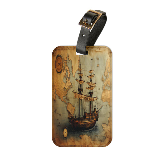 Old World Charm Luggage Tag | Artistic Journey Collection | Christmas Vacation | Luggage Tags | Travel Tags