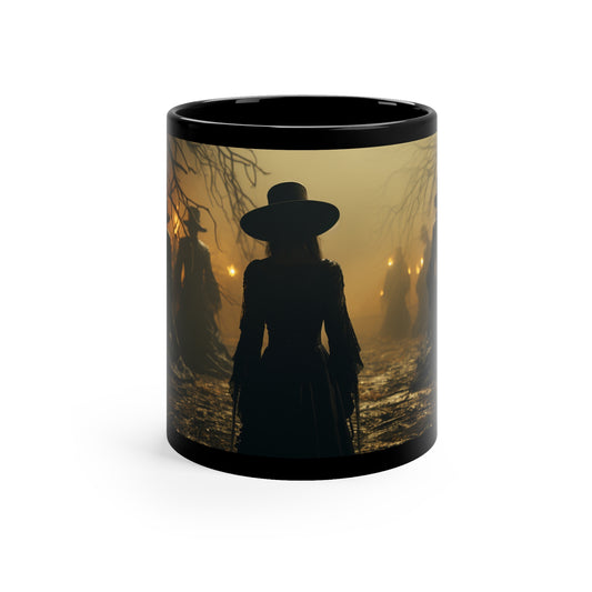 Halloween Witches 11oz Black Mug