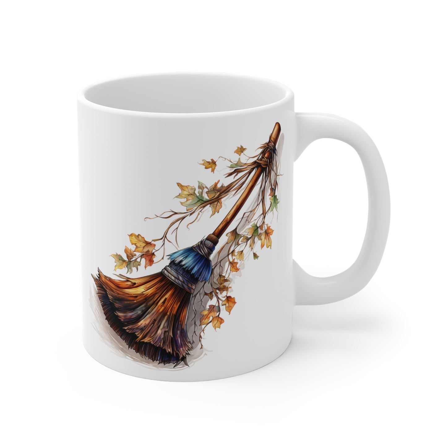 Halloween Autumn Witch's Broom Ceramic Mugs (11oz\15oz\20oz)