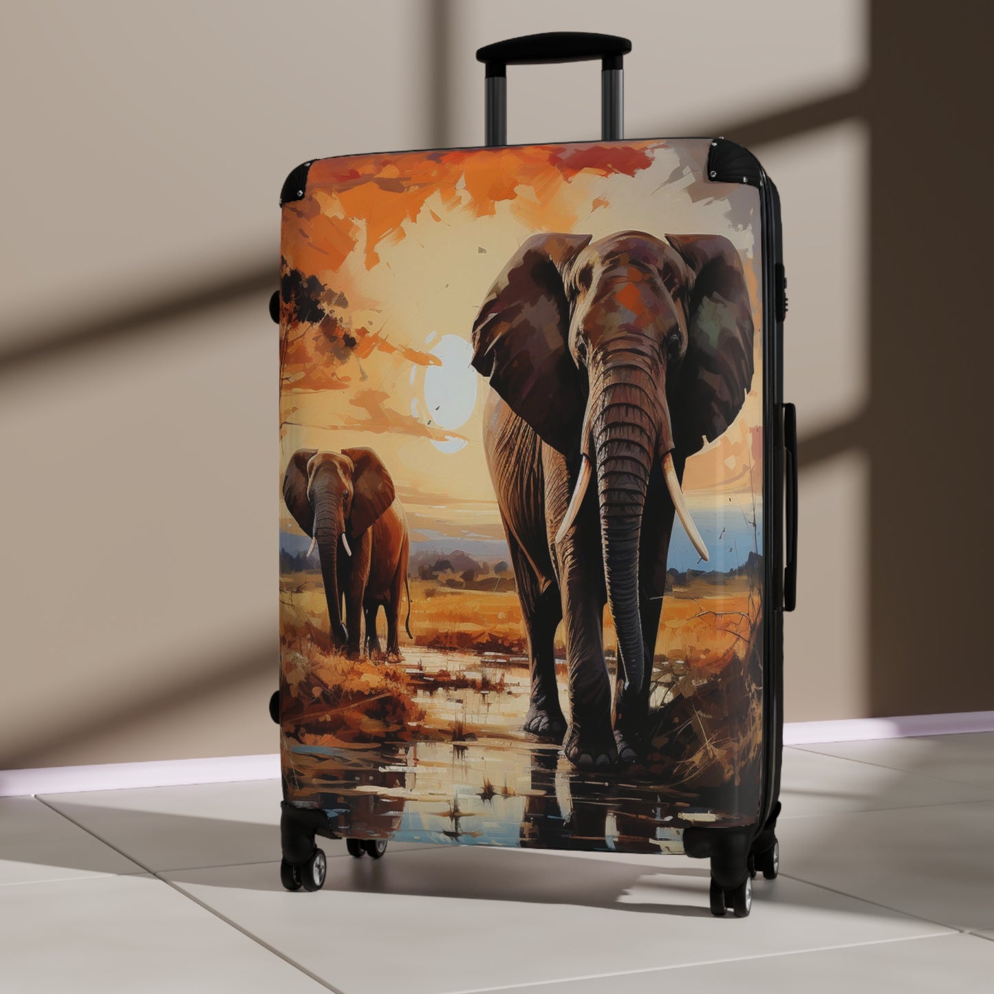 Elephant Elegance Luggage | African Safari Collection | Christmas Vacation | Travel Luggage | Suitcases