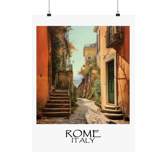 Unique Travel poster | Rome, Italy | All Streets lead to Rome | 1920s Art Deco Wall Art | Retro Wall Art