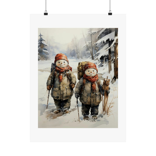 North Pole Nomads | Christmas Travel Wall Art | Retro Wall Art | Travel Santa