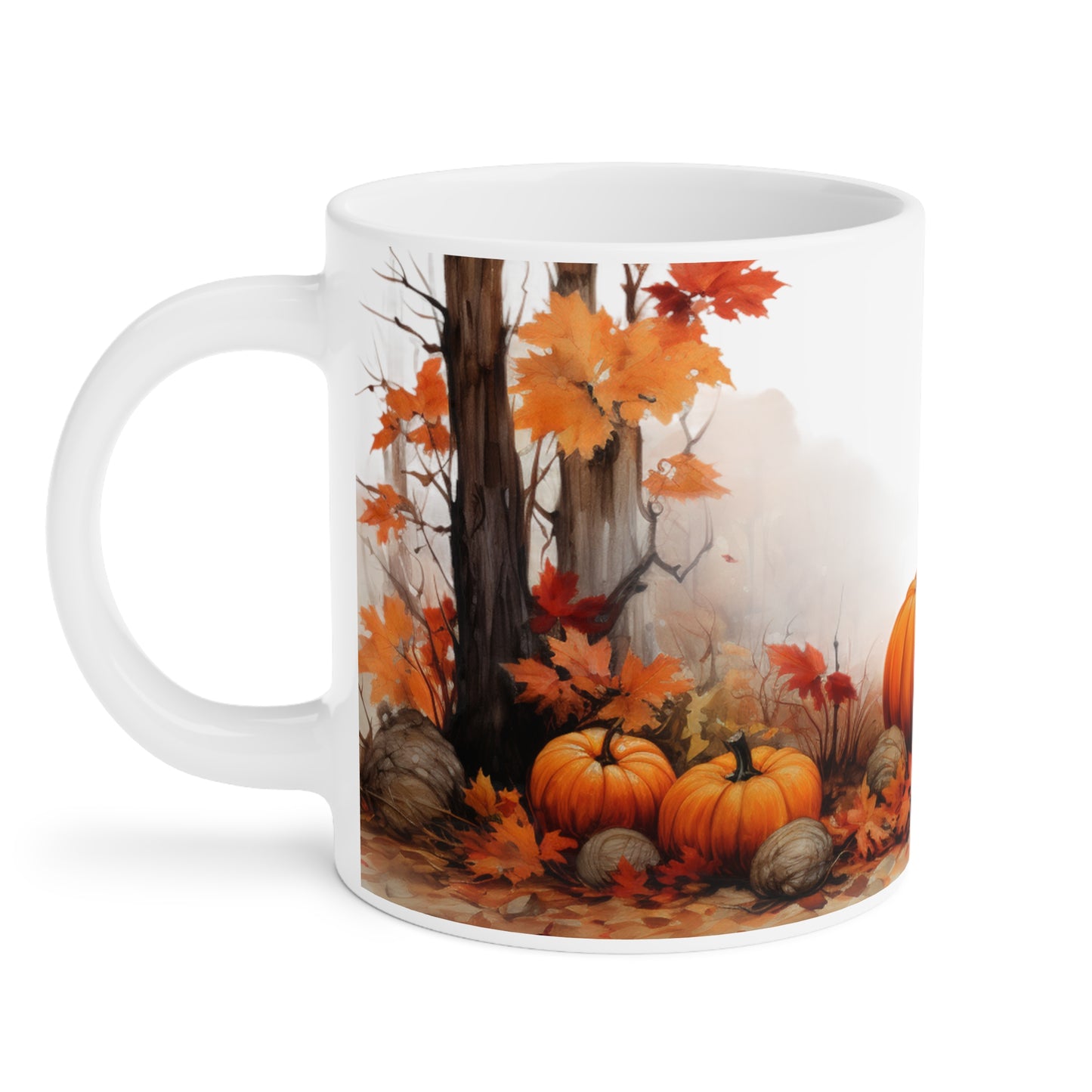 For the Love of Pumpkins | Autumn Fall Coffee Mug | Rustic Fall Mug | Watercolor Fall Mug