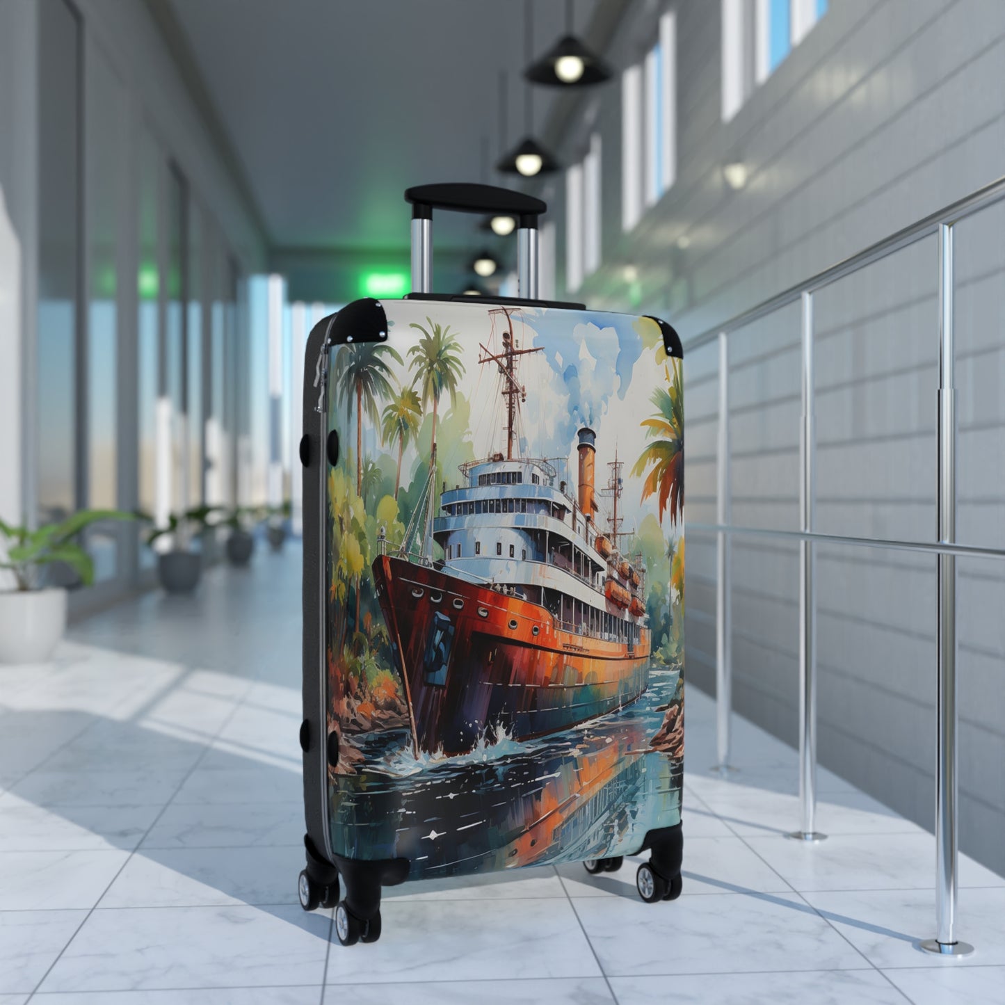 Tropical Voyage Luggage | Nautical Escape Collection | Christmas vacation | Travel Luggage | Suitcase | Cruise