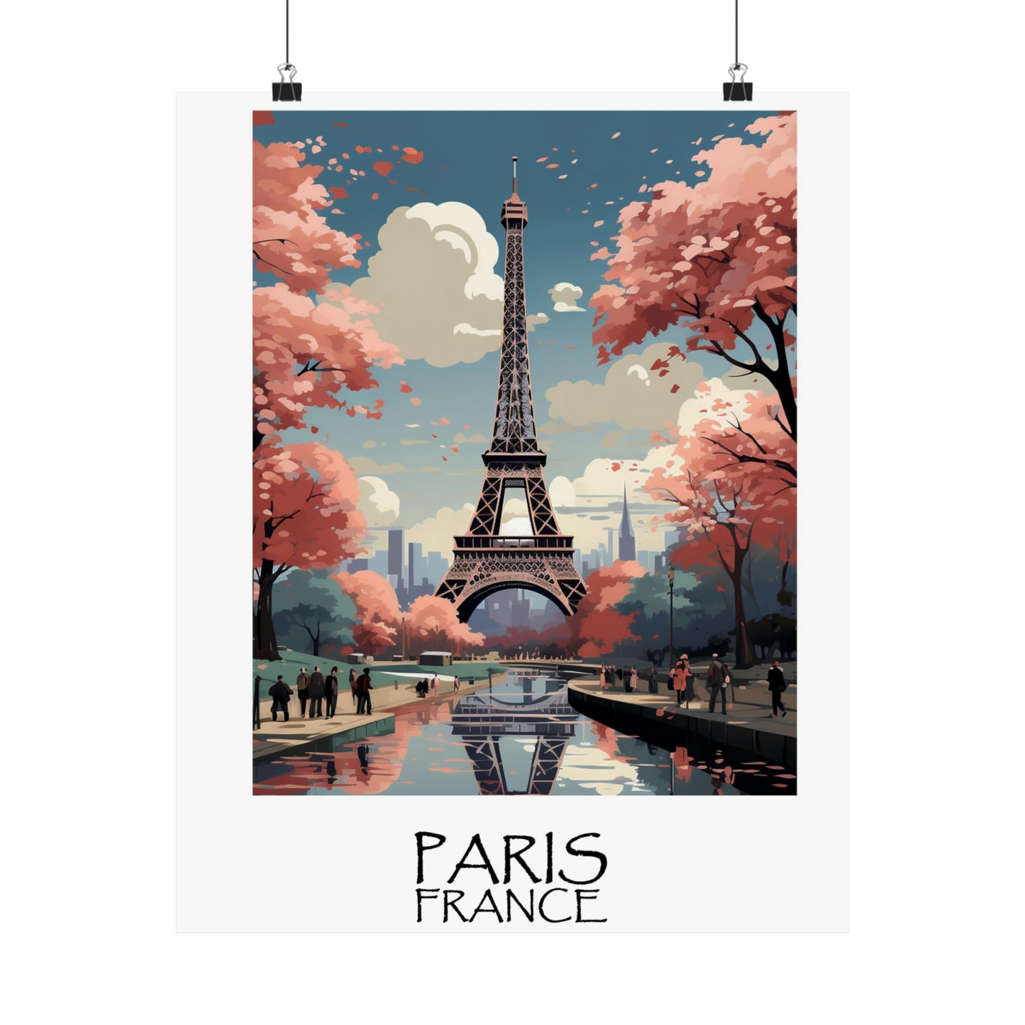 Unique Travel poster| Eiffel Elegance | Paris, France | Eiffel Tower | 1920s Art Deco Wall Art | Retro Wall Art