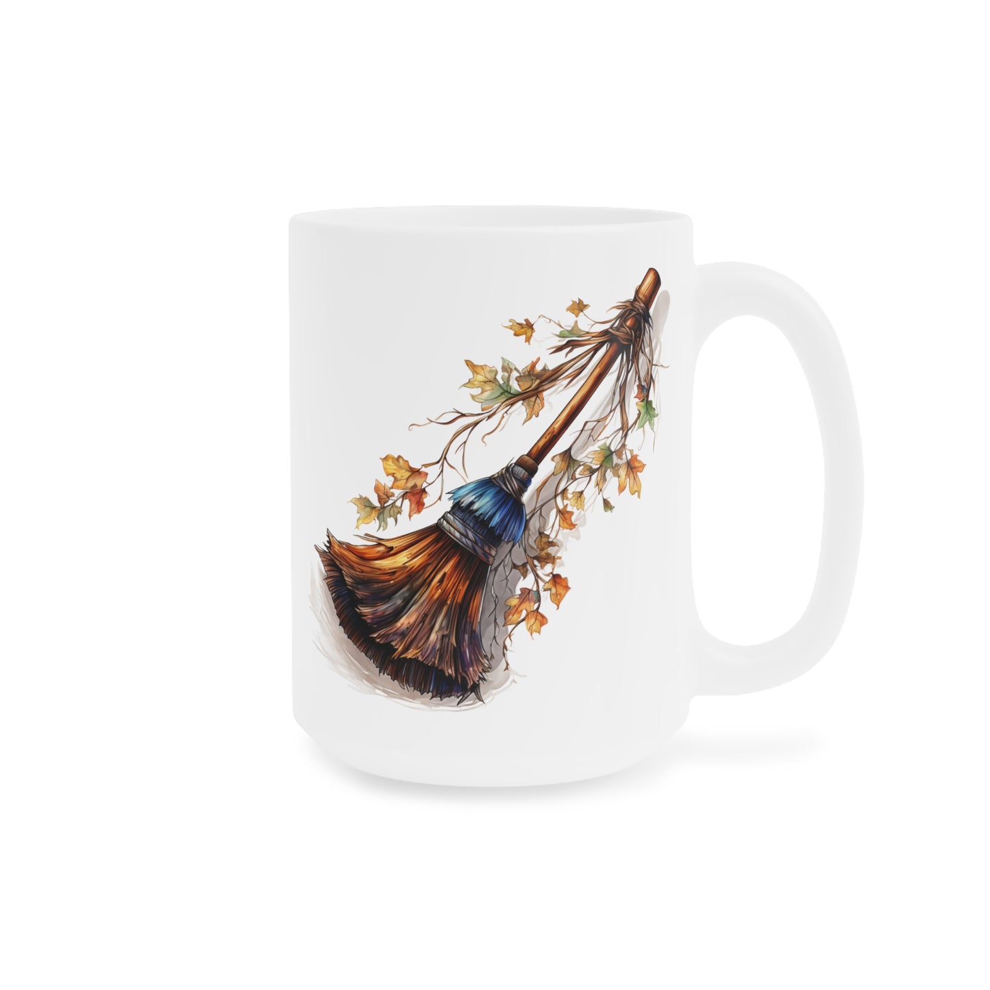 Halloween Autumn Witch's Broom Ceramic Mugs (11oz\15oz\20oz)