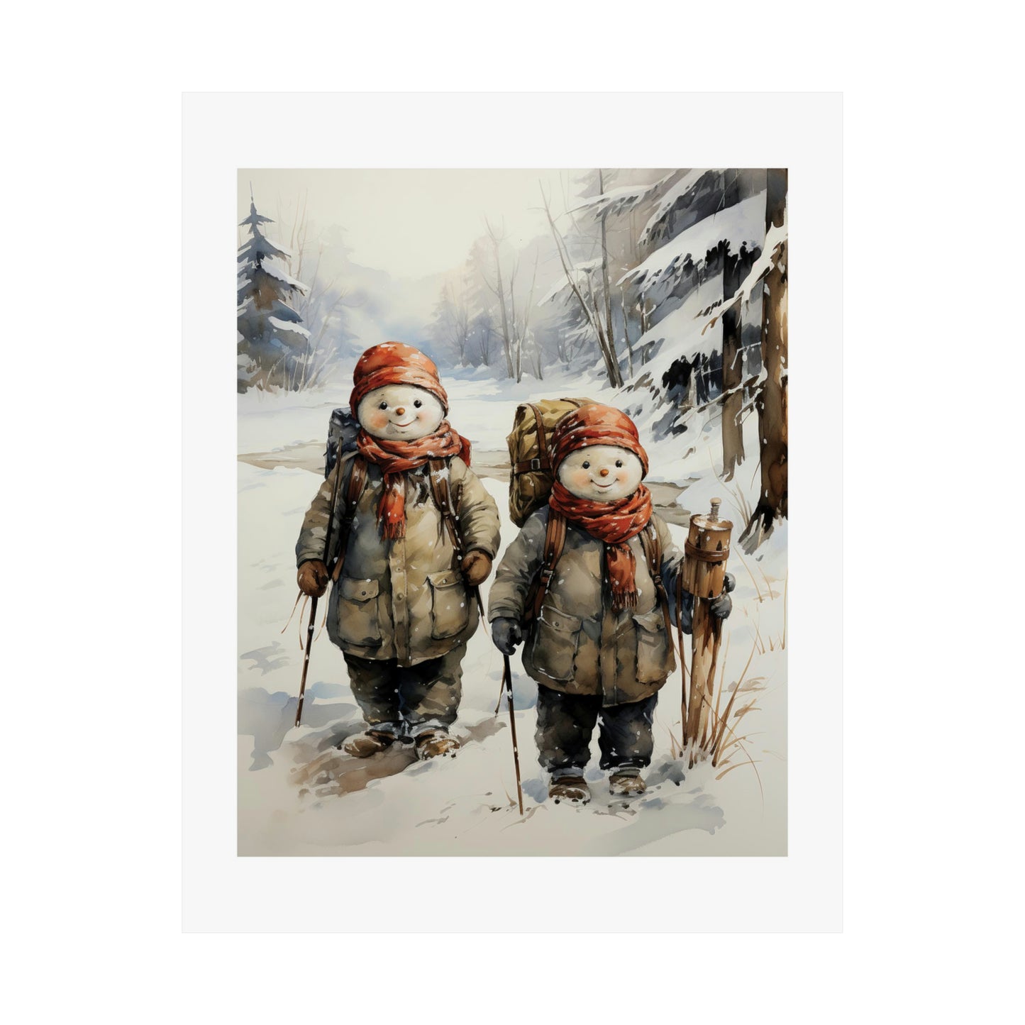 North Pole Nomads | Christmas Travel Wall Art | Retro Wall Art | Travel Santa