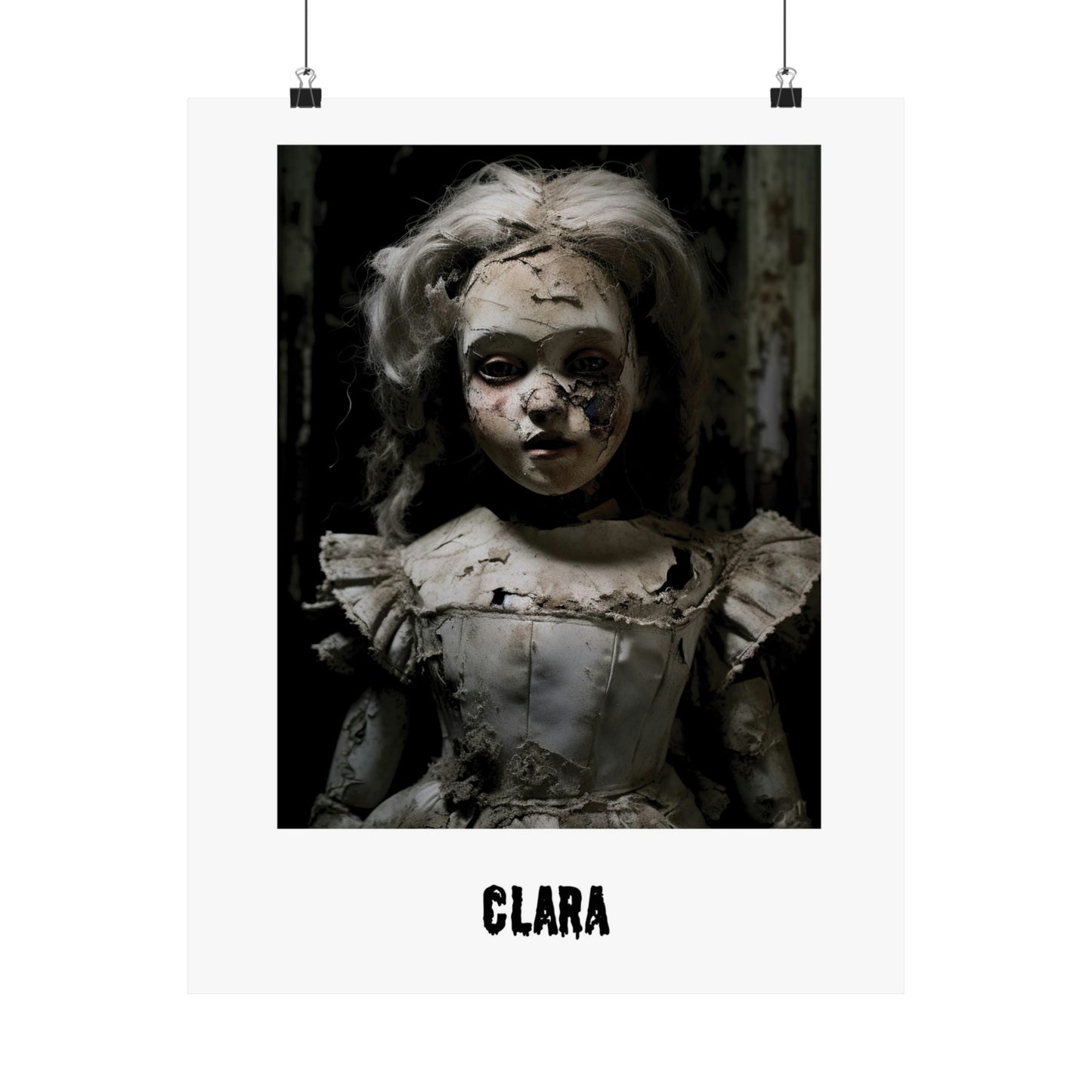 Halloween unique poster | Creepy Doll | Clara | Halloween Wall Art