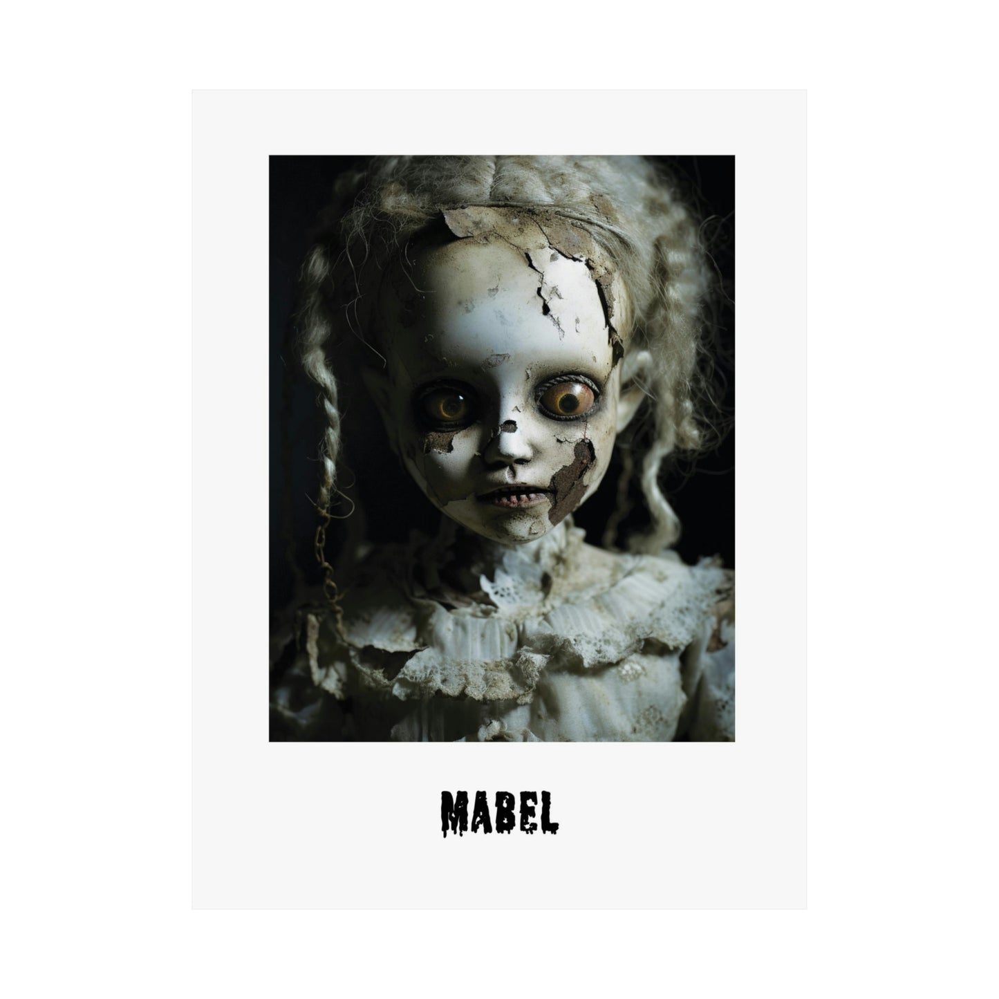 Halloween unique poster | Creepy Doll | Mabel | Halloween Wall Art
