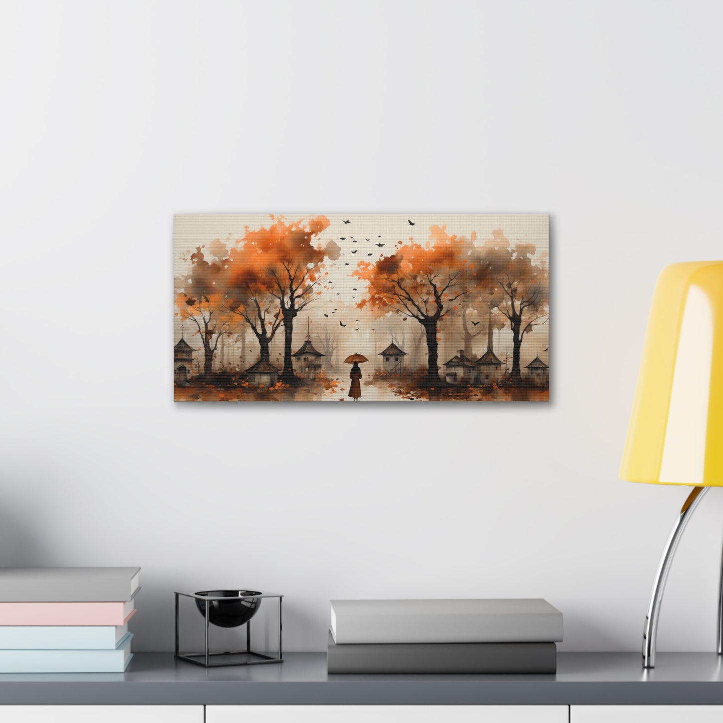 Strength | Autumn Wall Art Canvas | Rustic Fall Print | Watercolor Wall Art | Fall Decor