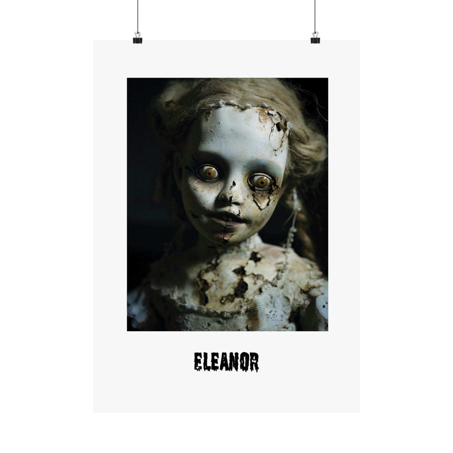 Halloween unique poster | Creepy Doll | Eleanor | Halloween Wall Art